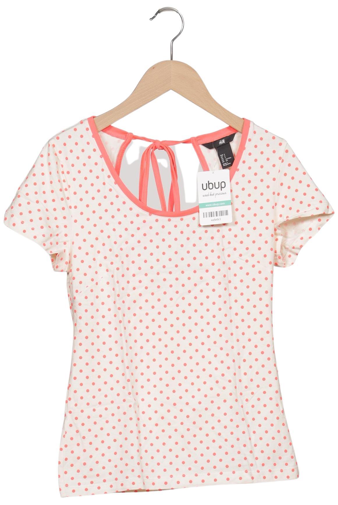 

H&M Damen T-Shirt, cremeweiß, Gr. 36