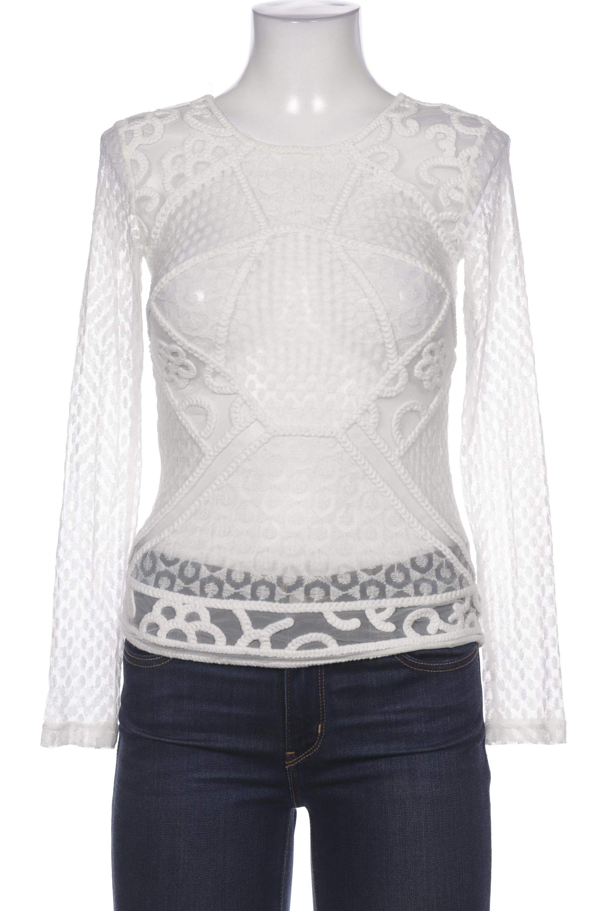 

H&M Damen Langarmshirt, weiß, Gr. 36