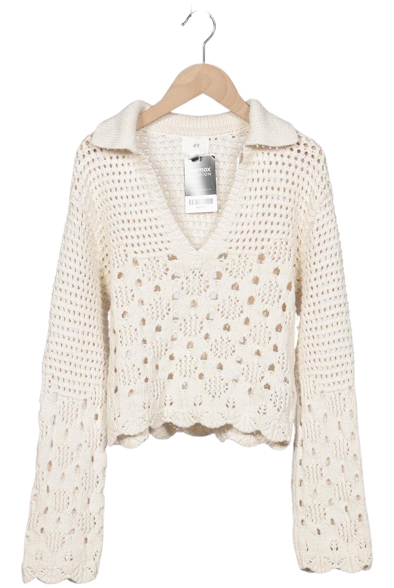 

H&M Damen Pullover, cremeweiß, Gr. 34