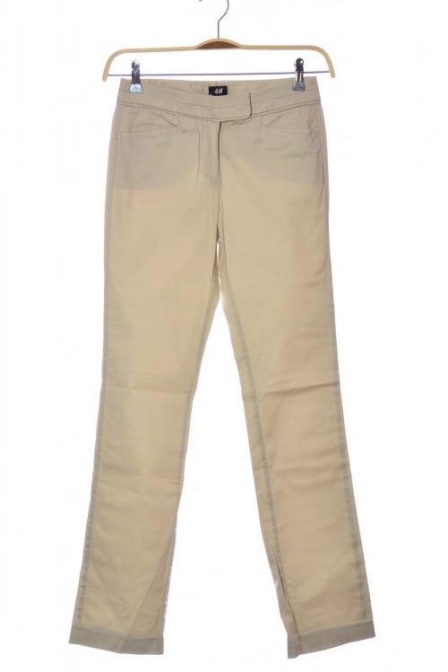 

H&M Damen Stoffhose, beige, Gr. 34