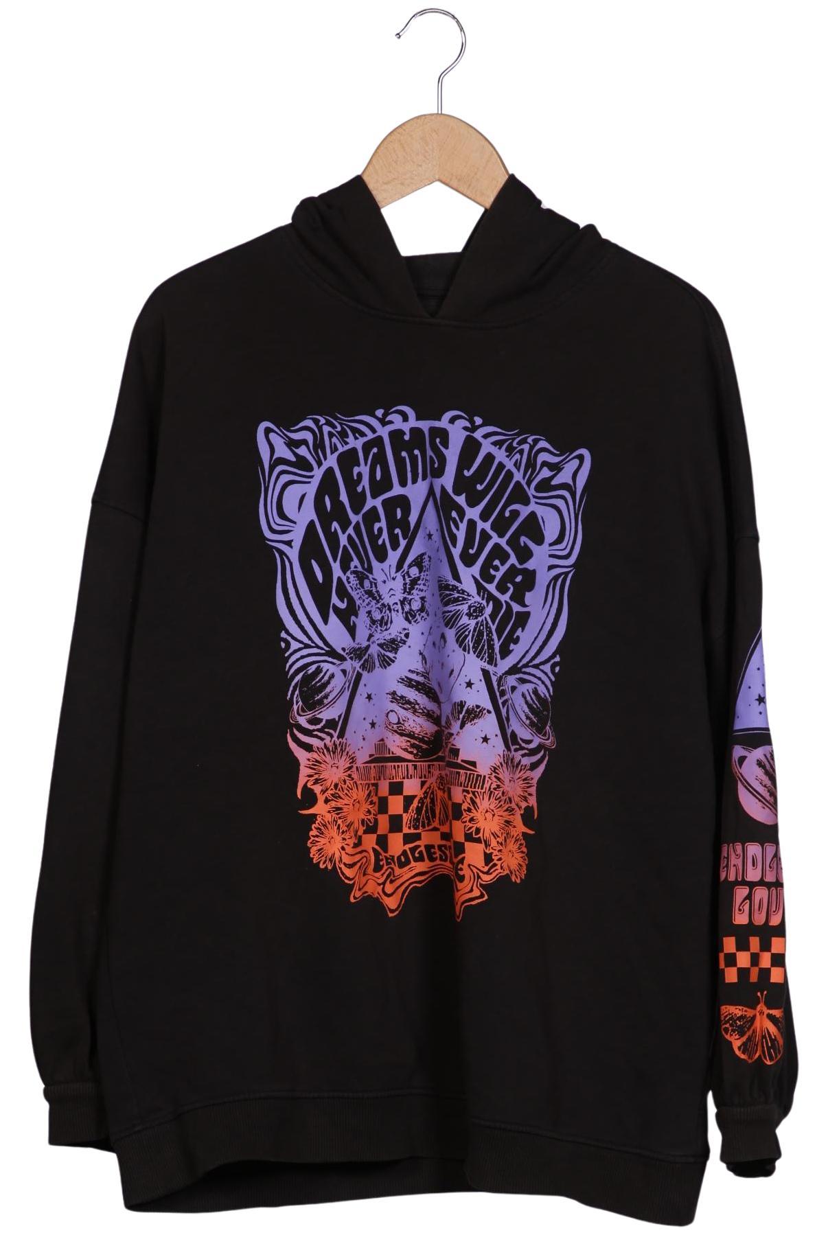 

H&M Damen Kapuzenpullover, schwarz, Gr. 38