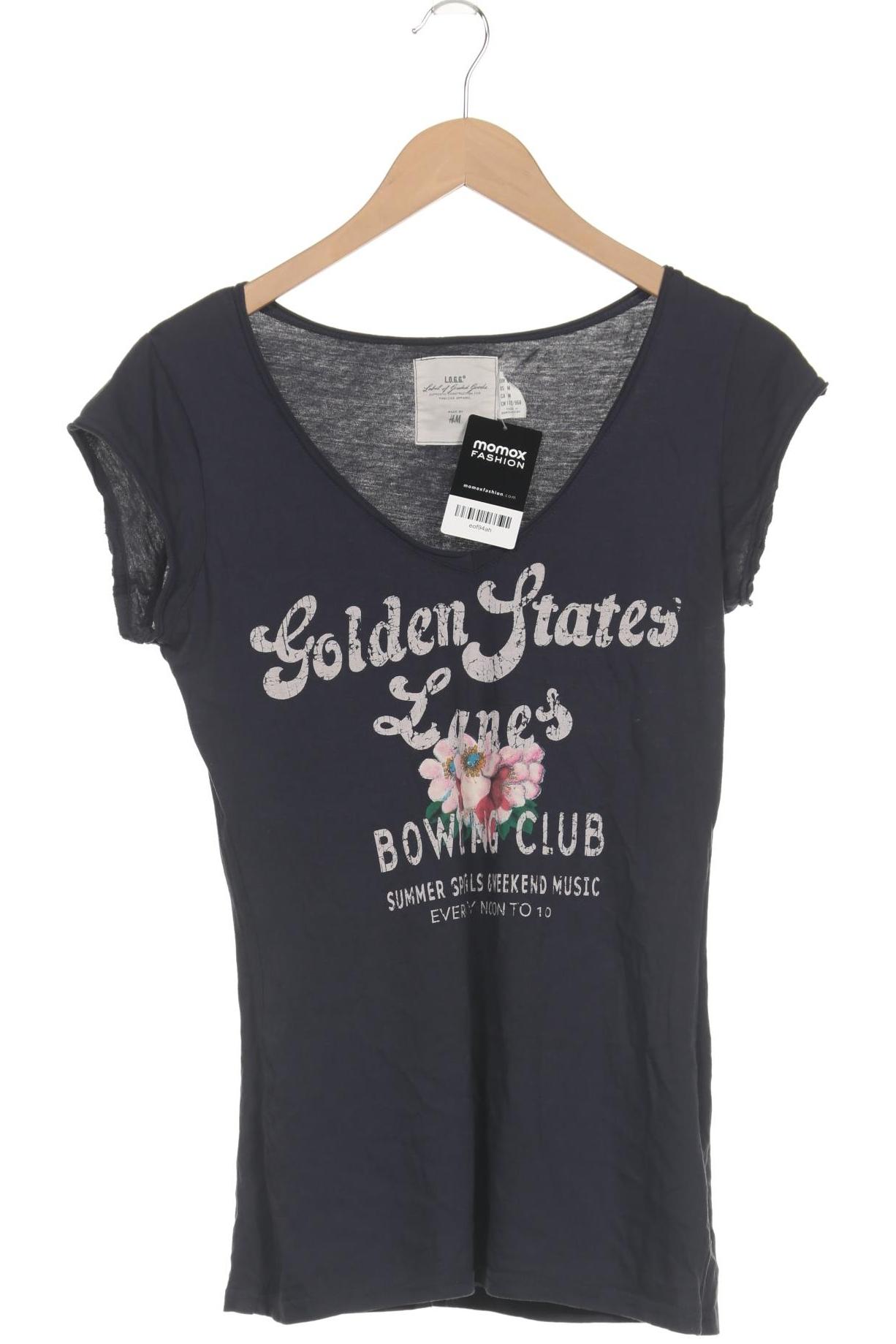 

H&M Damen T-Shirt, marineblau, Gr. 38