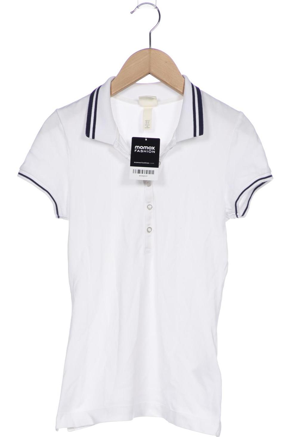 

H&M Damen Poloshirt, weiß, Gr. 34