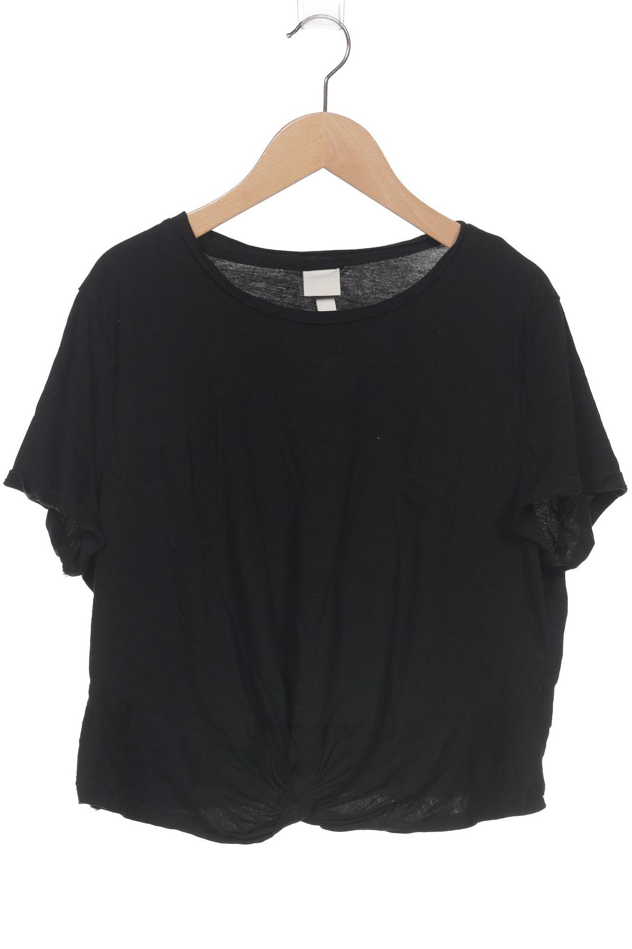 

H&M Damen T-Shirt, schwarz, Gr. 44