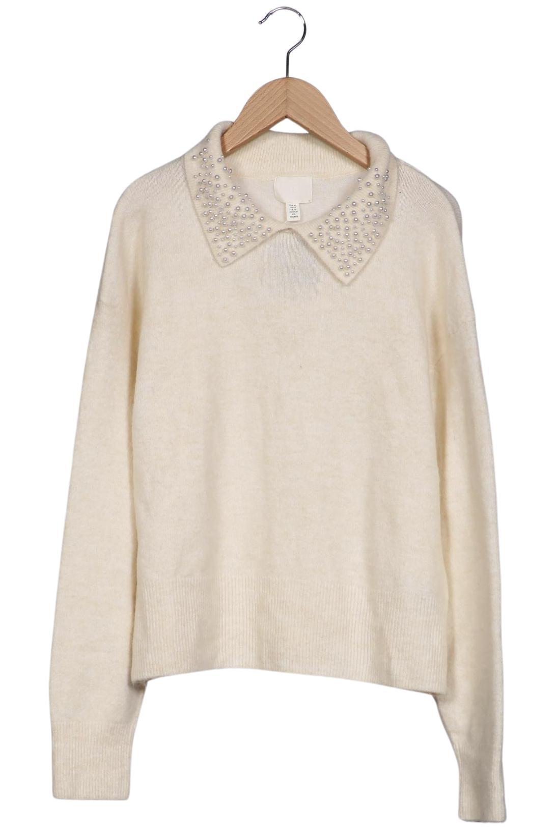 

H&M Damen Pullover, cremeweiß, Gr. 34