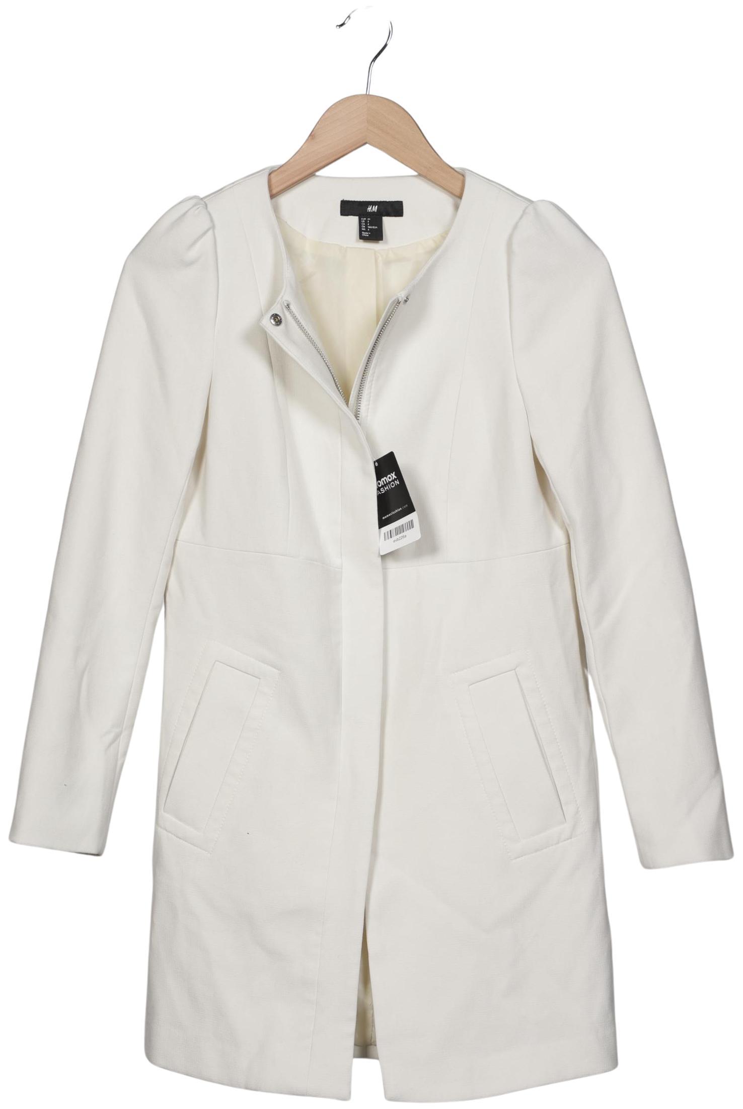 

H&M Damen Mantel, weiß, Gr. 34