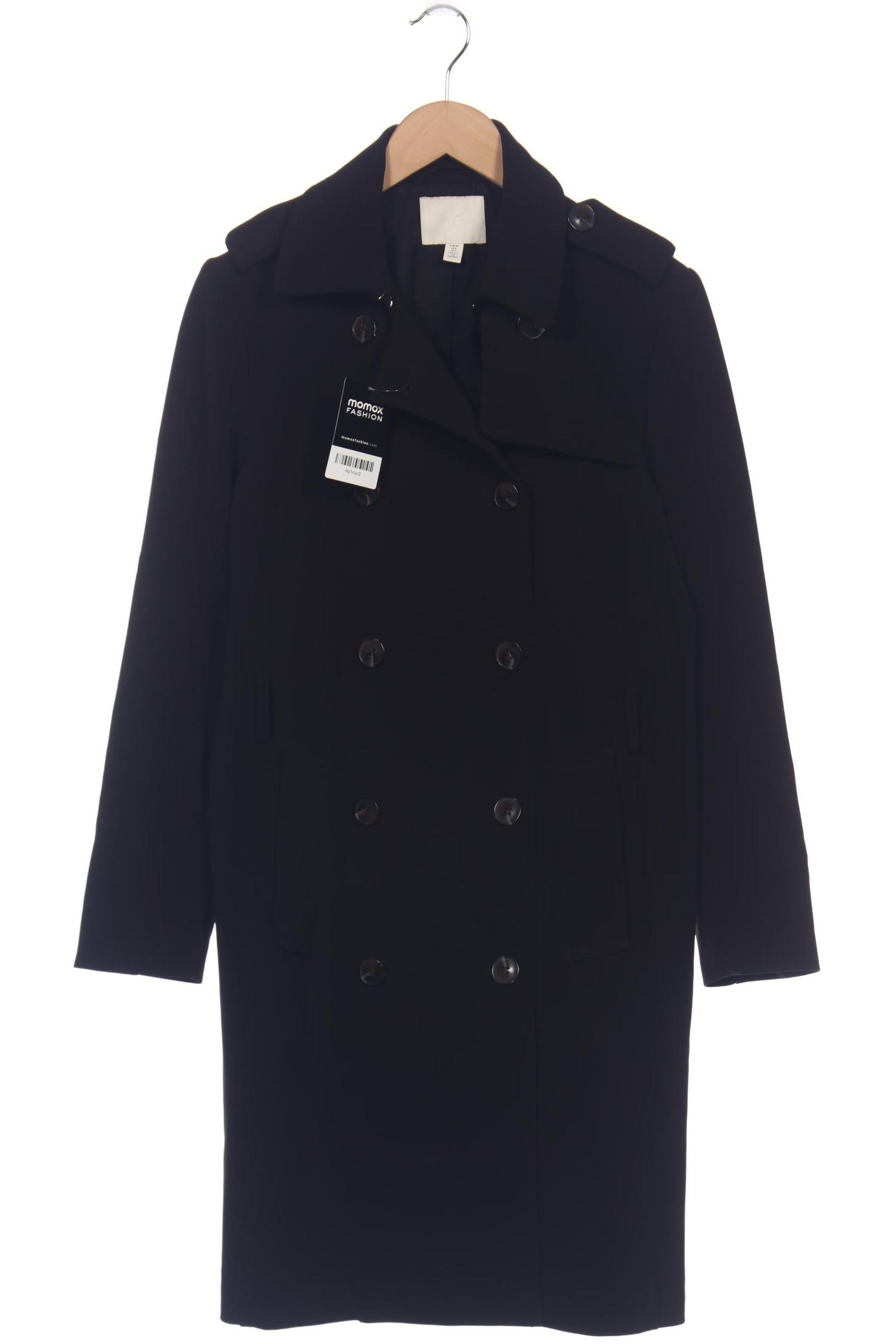 

H&M Damen Mantel, schwarz, Gr. 38