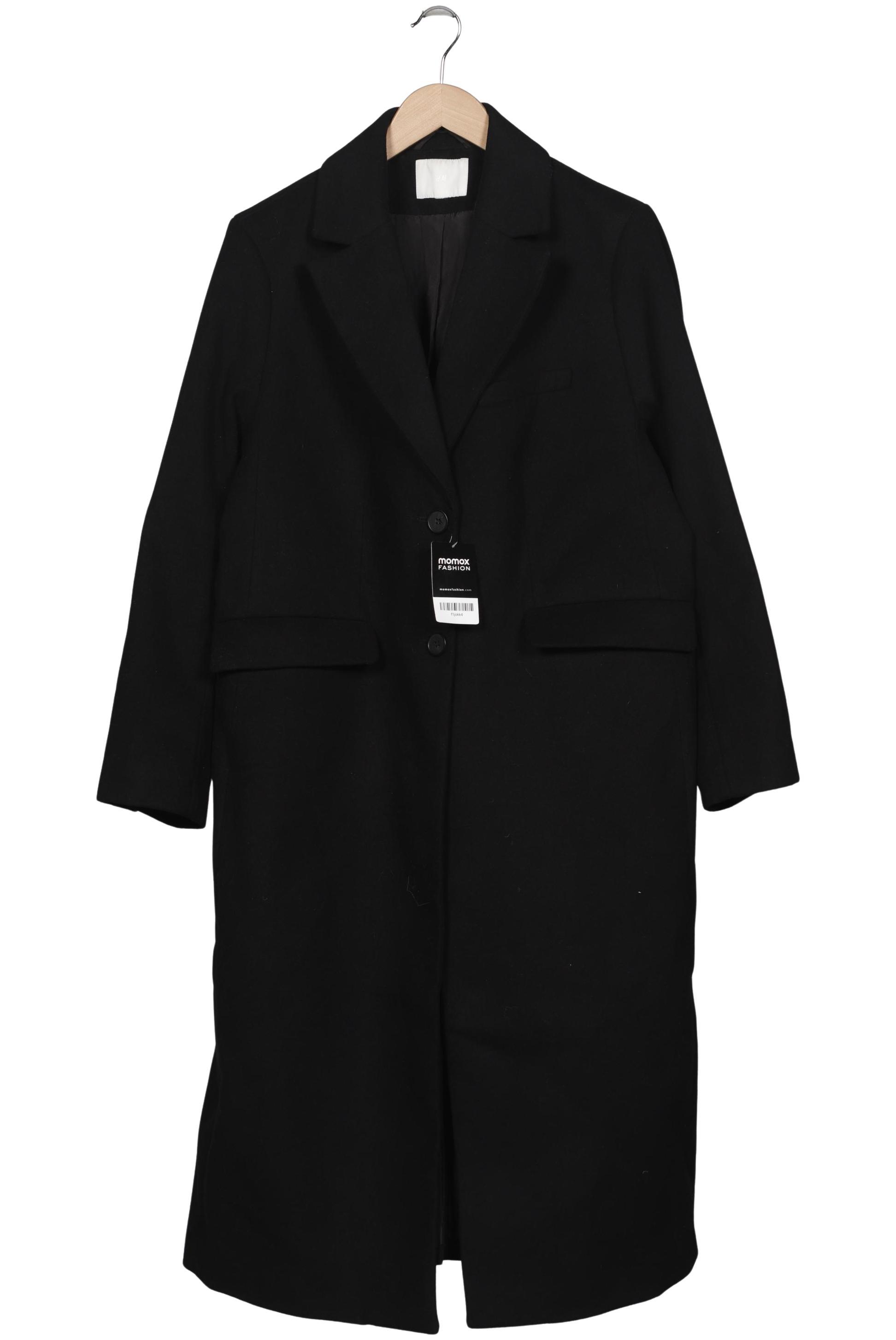 

H&M Damen Mantel, schwarz, Gr. 48