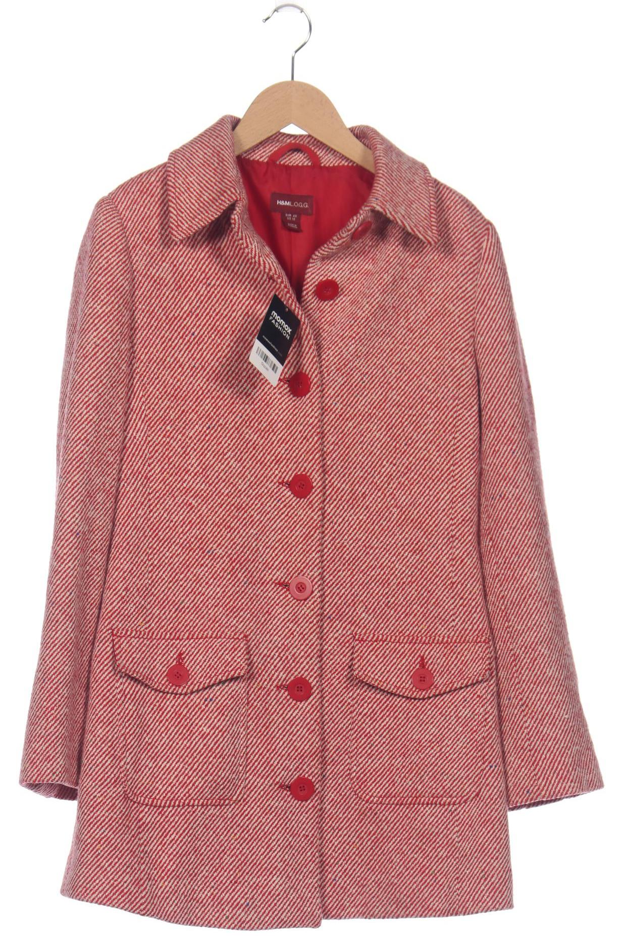 

H&M Damen Mantel, rot, Gr. 40
