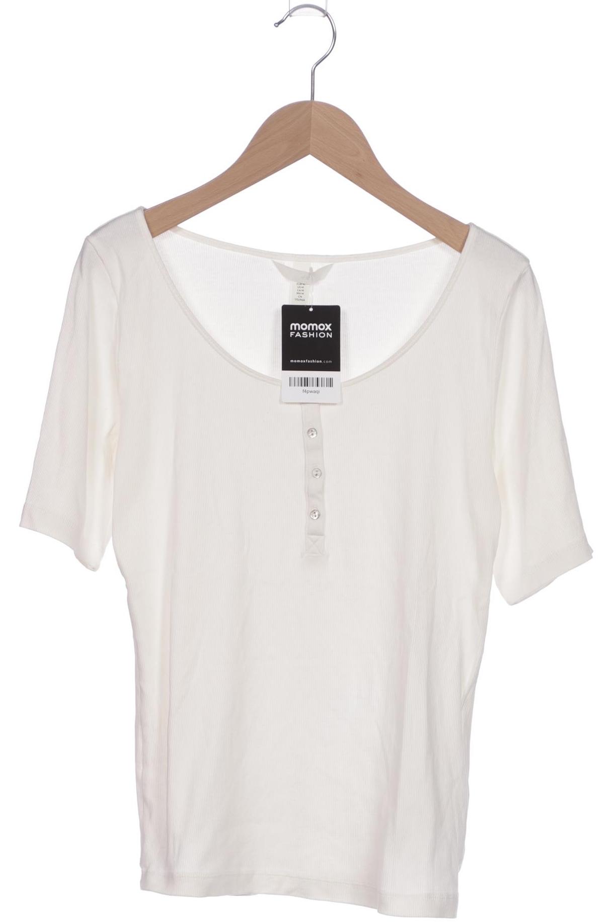 

H&M Damen T-Shirt, cremeweiß, Gr. 38