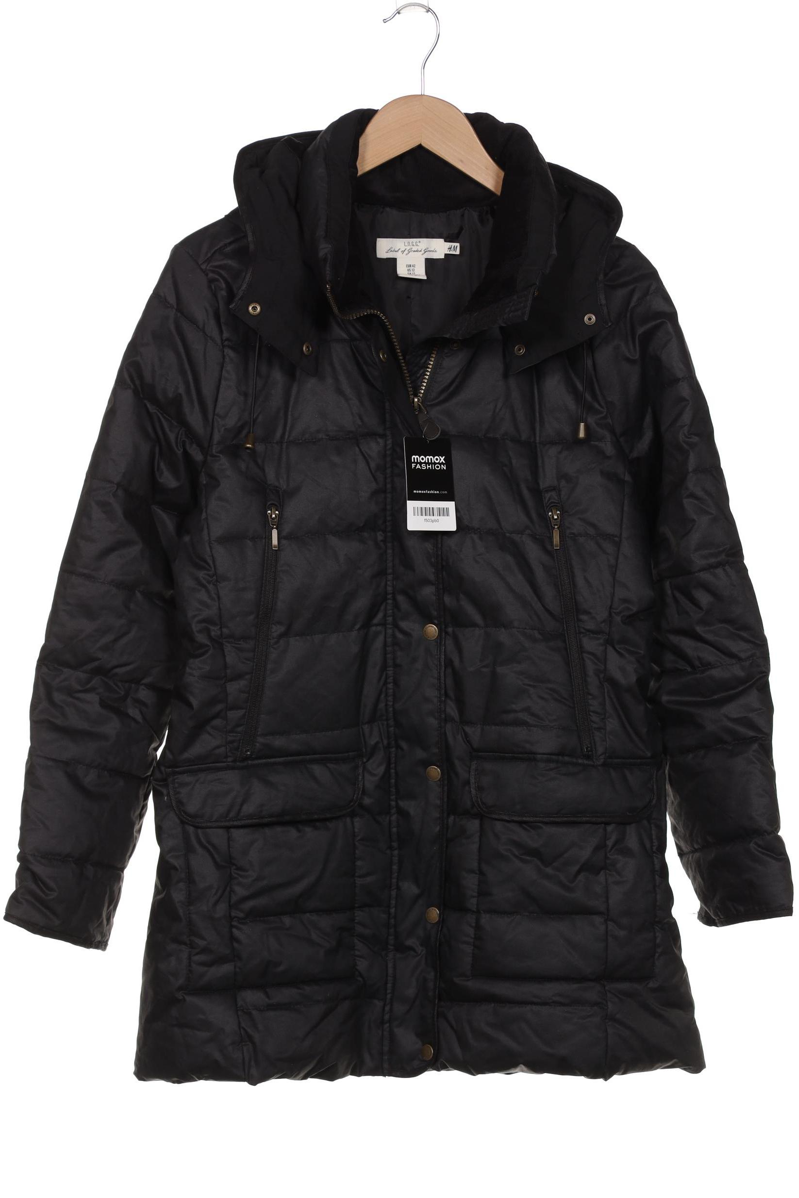 

H&M Damen Mantel, schwarz, Gr. 42