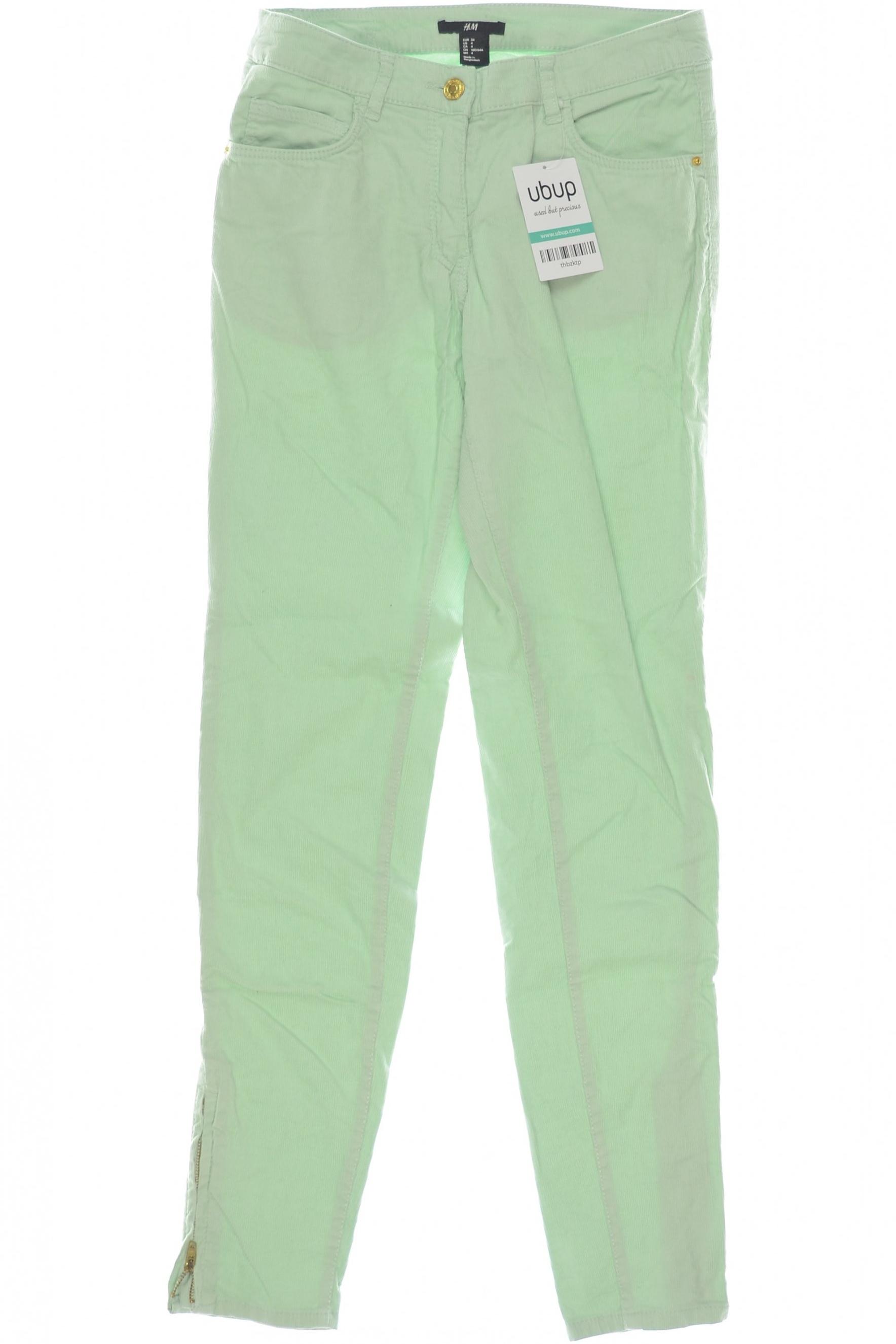 

H&M Damen Stoffhose, hellgrün, Gr. 34