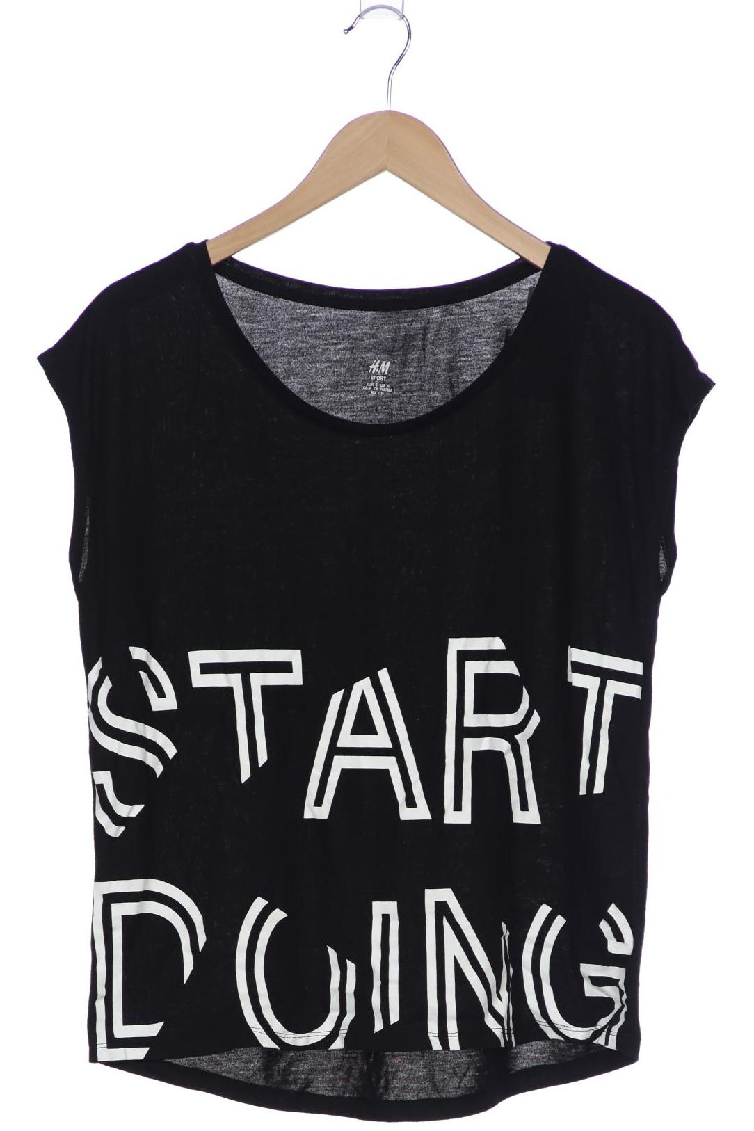 

H&M Damen T-Shirt, schwarz, Gr. 36