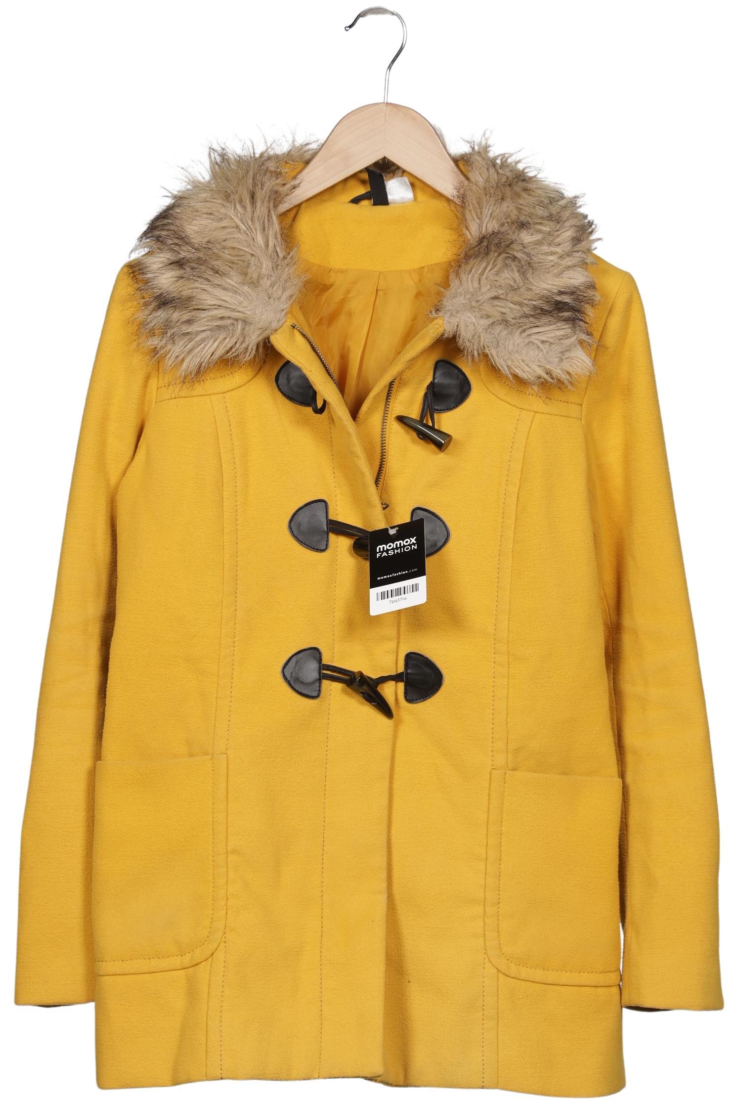 

H&M Damen Mantel, gelb, Gr. 40