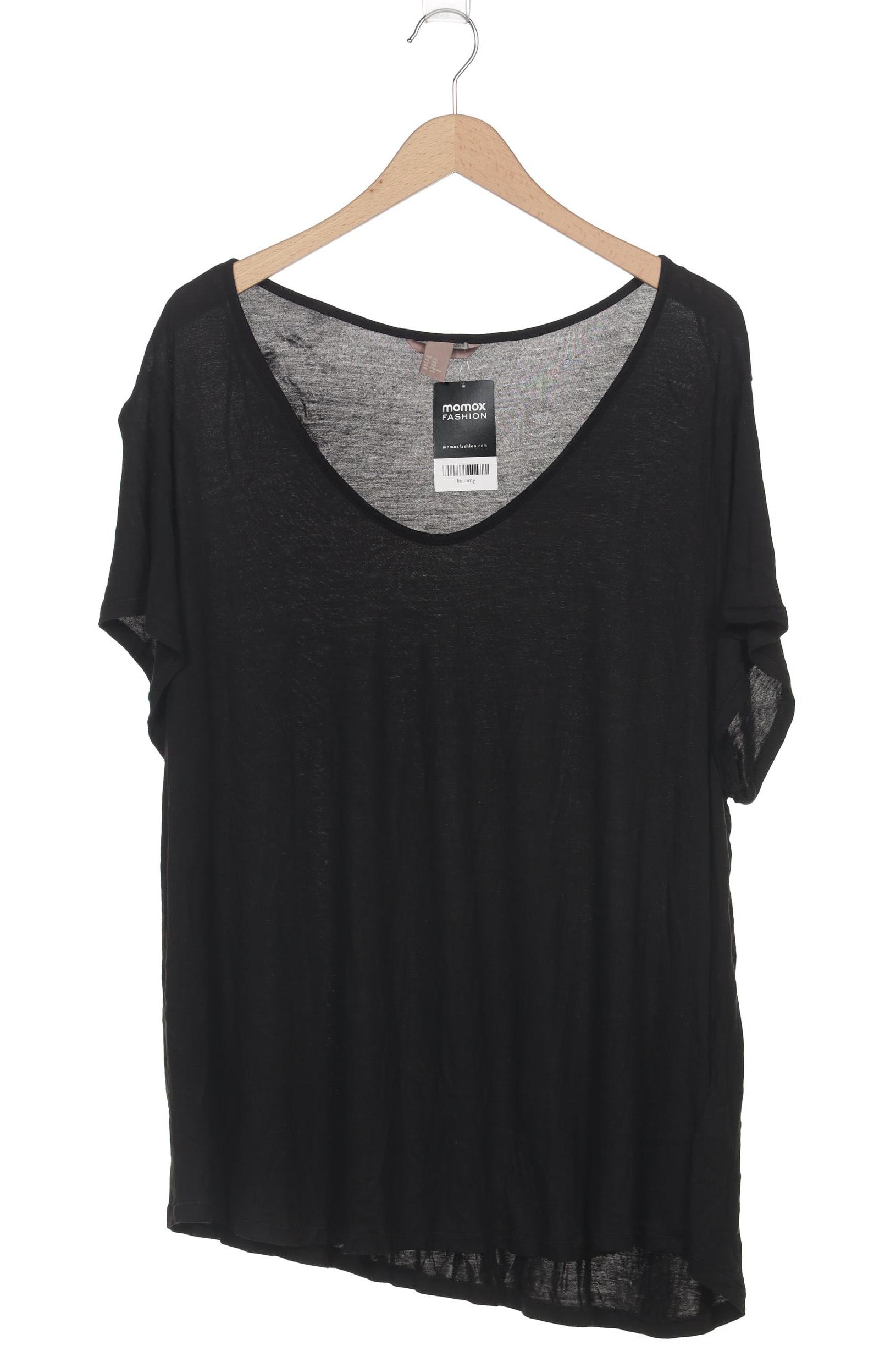 

H&M Damen T-Shirt, schwarz, Gr. 48