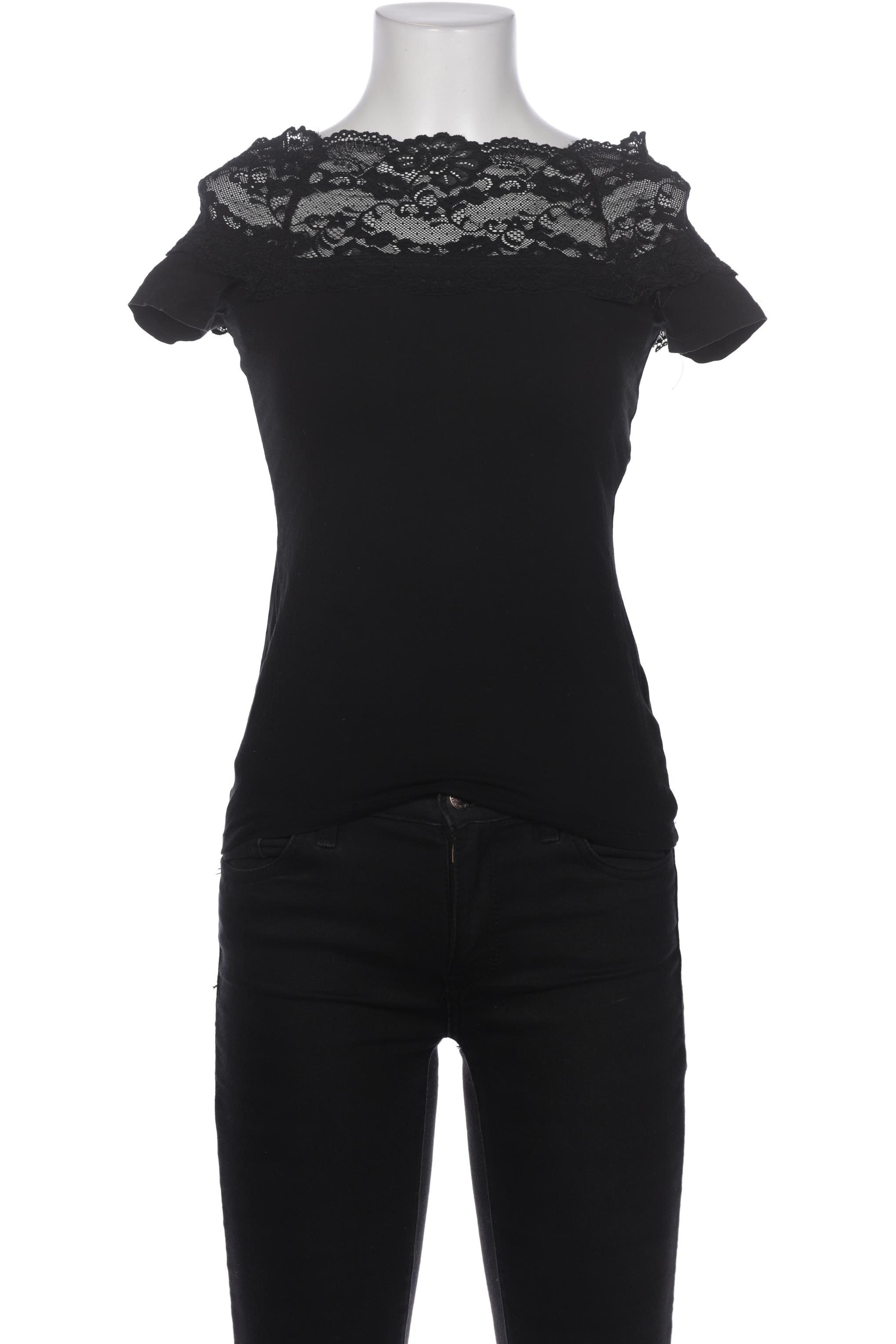 

H&M Damen T-Shirt, schwarz, Gr. 34
