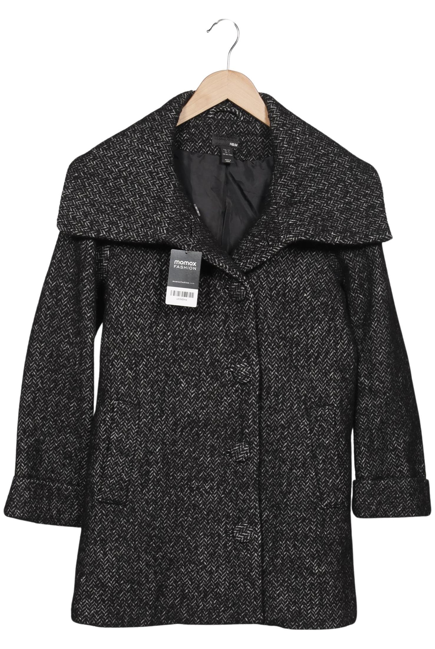 

H&M Damen Mantel, schwarz, Gr. 34