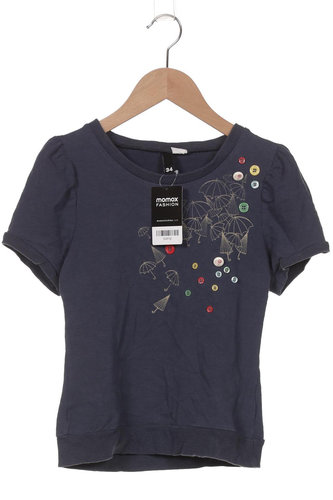 

H&M Damen T-Shirt, marineblau, Gr. 34