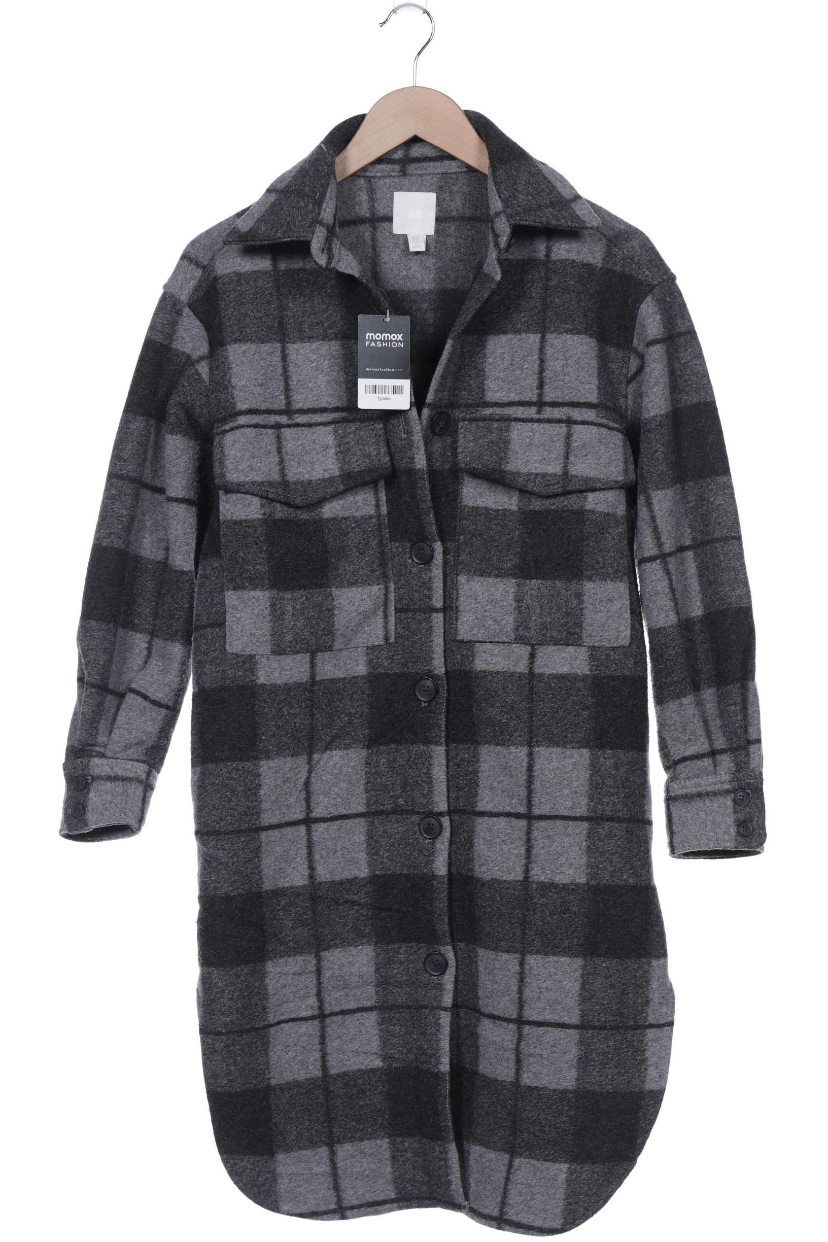 

H&M Damen Mantel, grau, Gr. 34