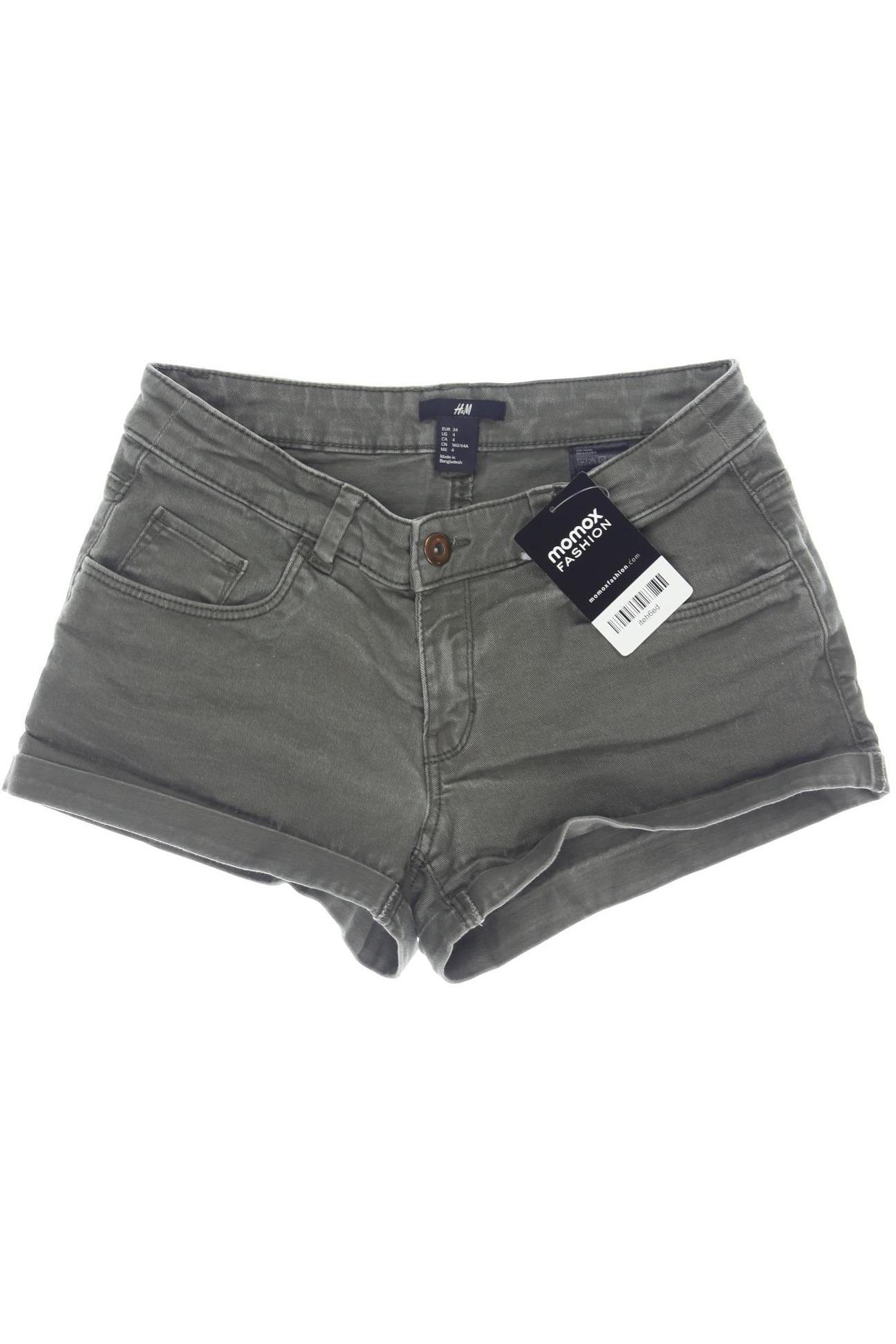 

H&M Damen Shorts, grün, Gr. 34
