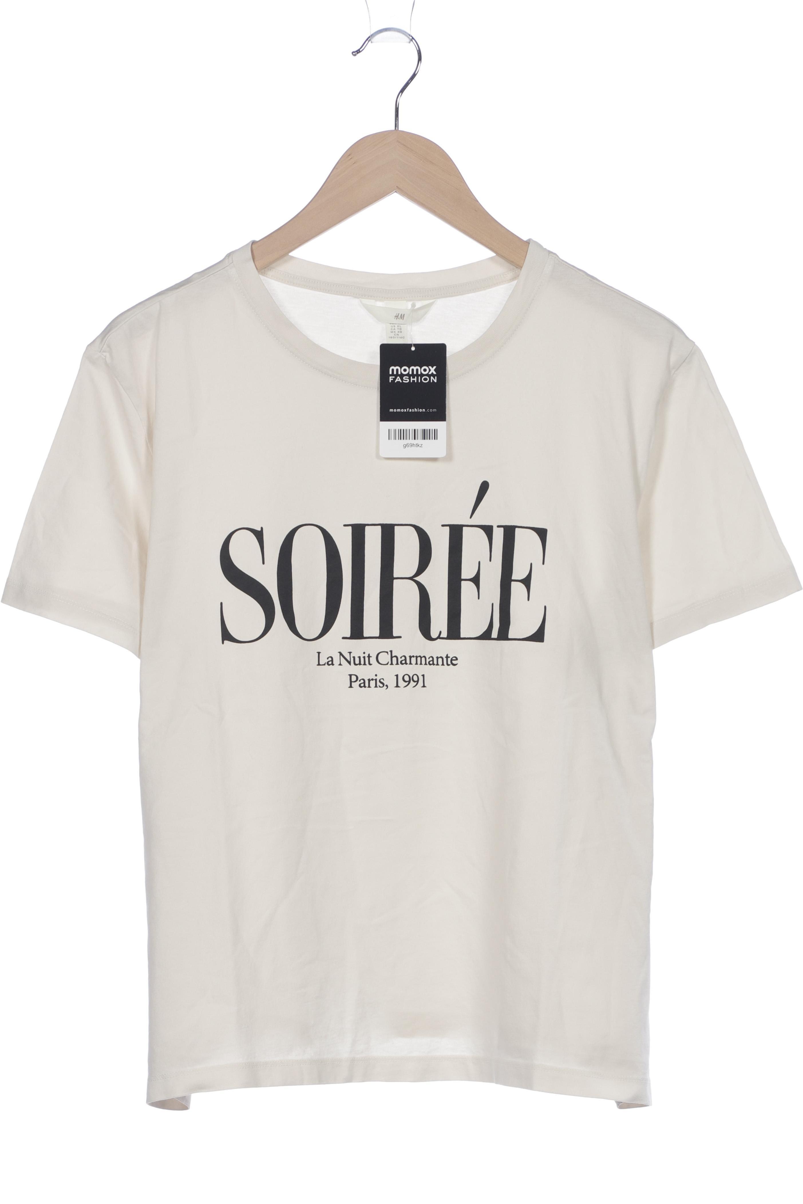 

H&M Damen T-Shirt, beige, Gr. 44