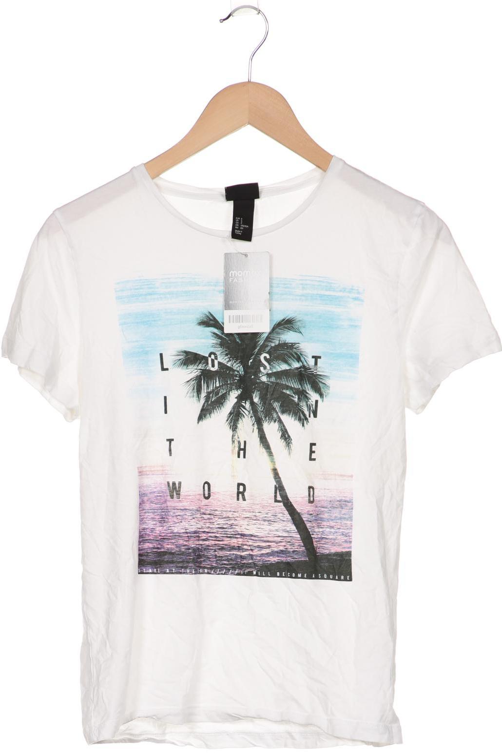 

H&M Damen T-Shirt, weiß