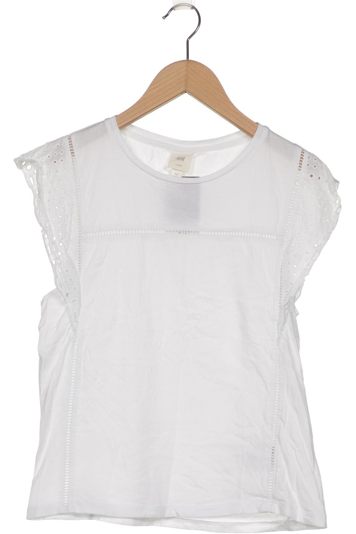 

H&M Damen T-Shirt, weiß