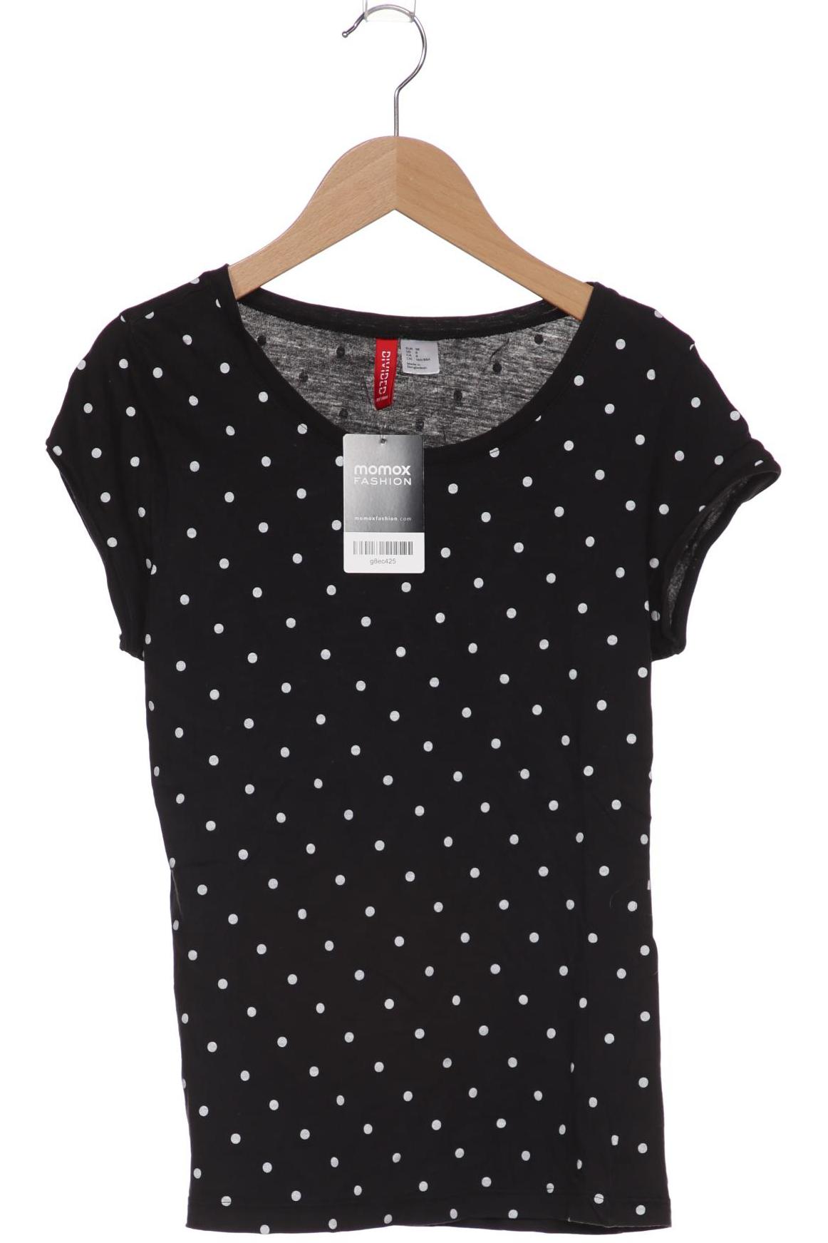 

H&M Damen T-Shirt, schwarz