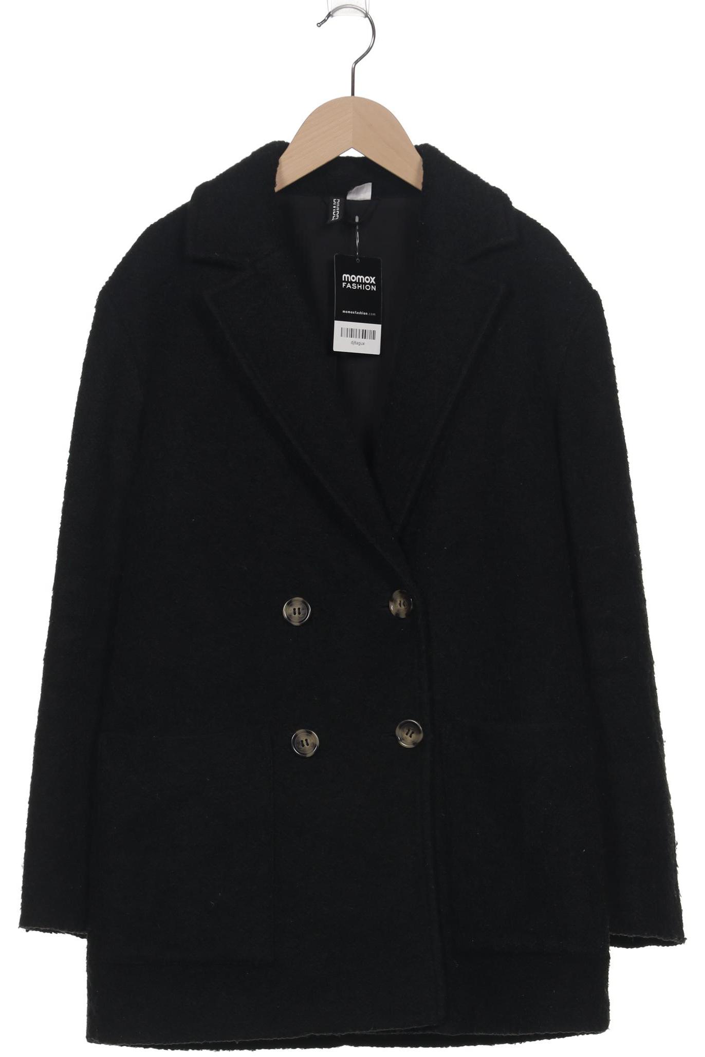 

H&M Damen Mantel, schwarz, Gr. 34