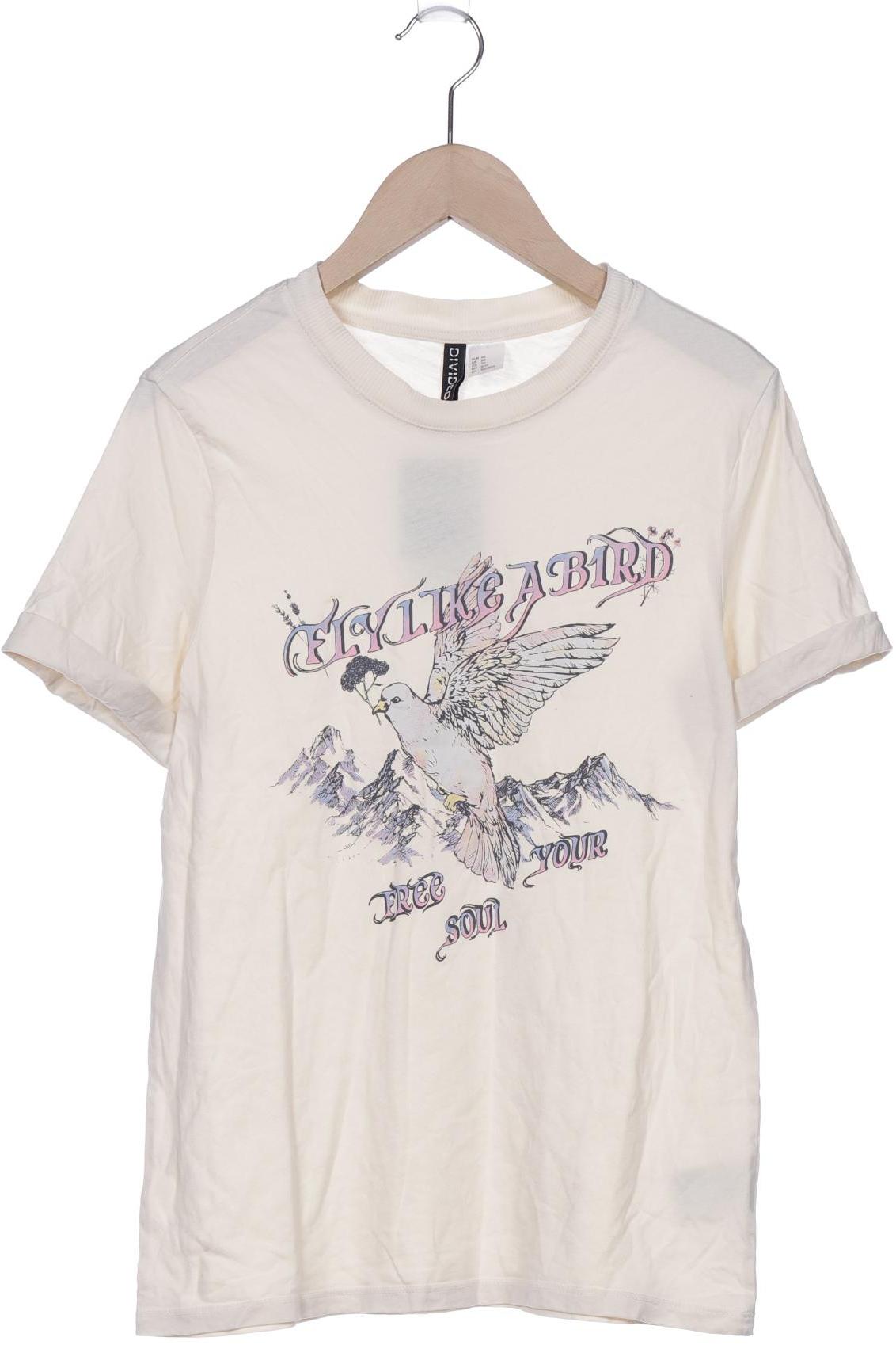 

H&M Damen T-Shirt, cremeweiß, Gr. 34