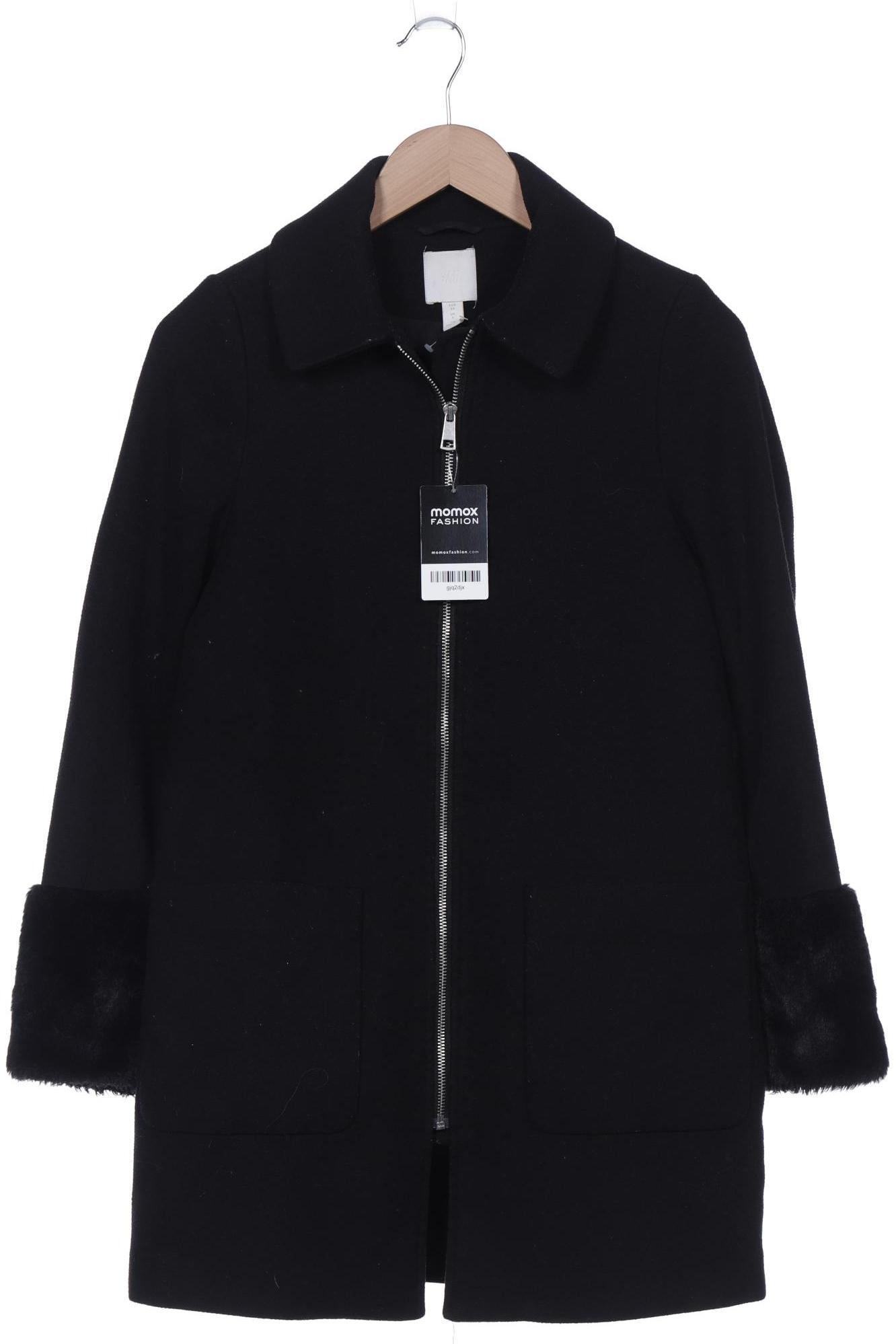 

H&M Damen Mantel, schwarz, Gr. 34