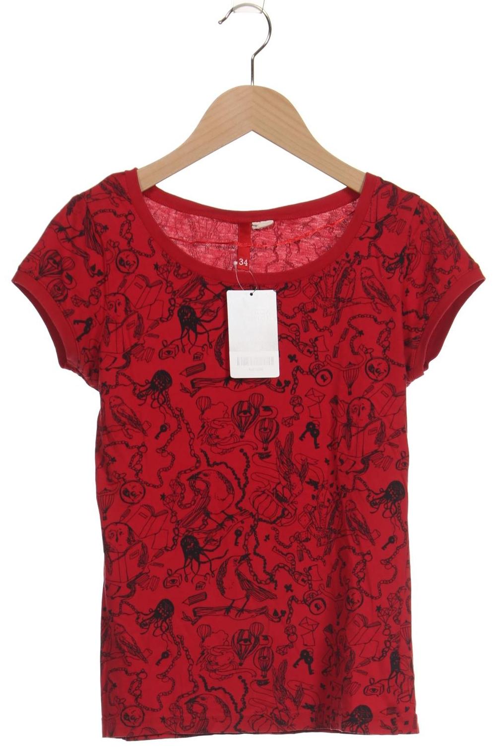 

H&M Damen T-Shirt, rot, Gr. 34