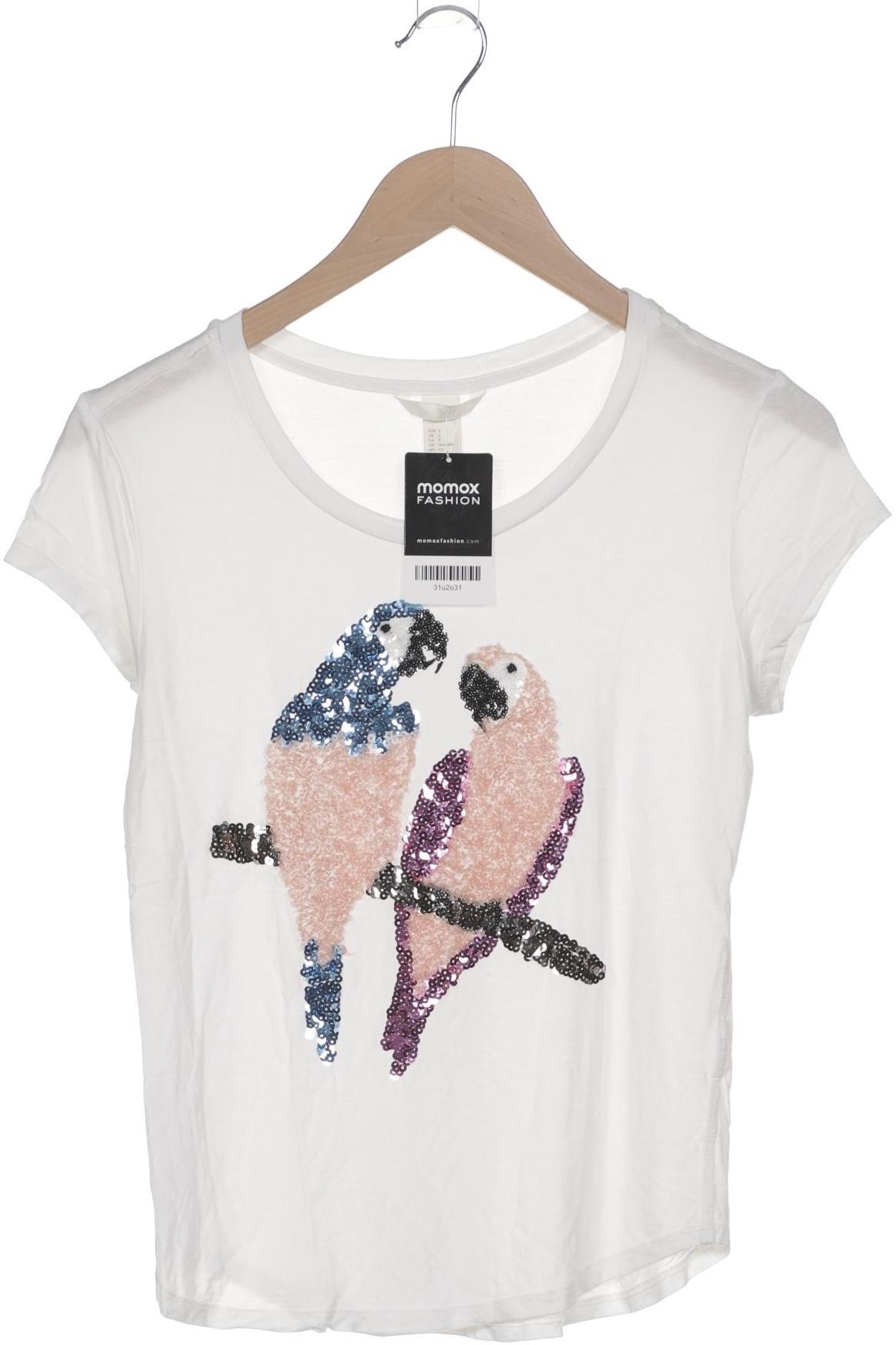 

H&M Damen T-Shirt, weiß, Gr. 36