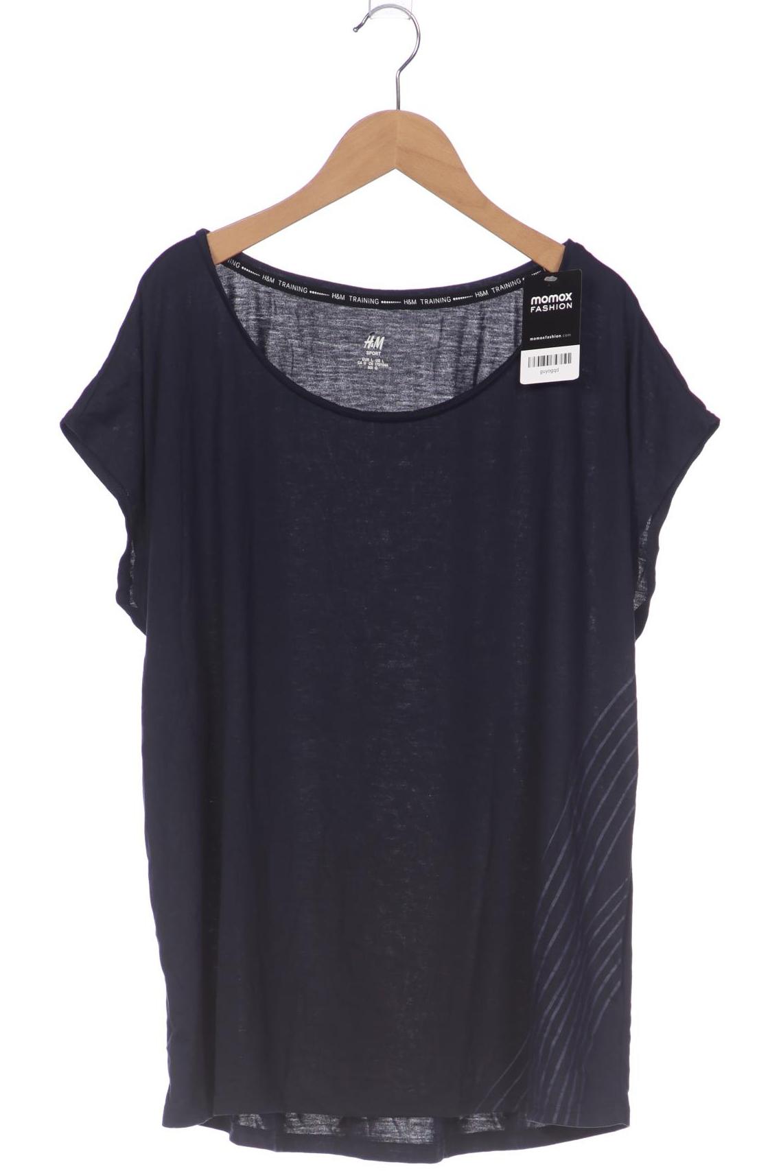 

H&M Damen T-Shirt, marineblau, Gr. 42