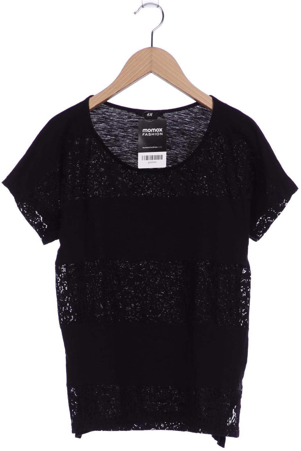 

H&M Damen T-Shirt, schwarz, Gr. 36
