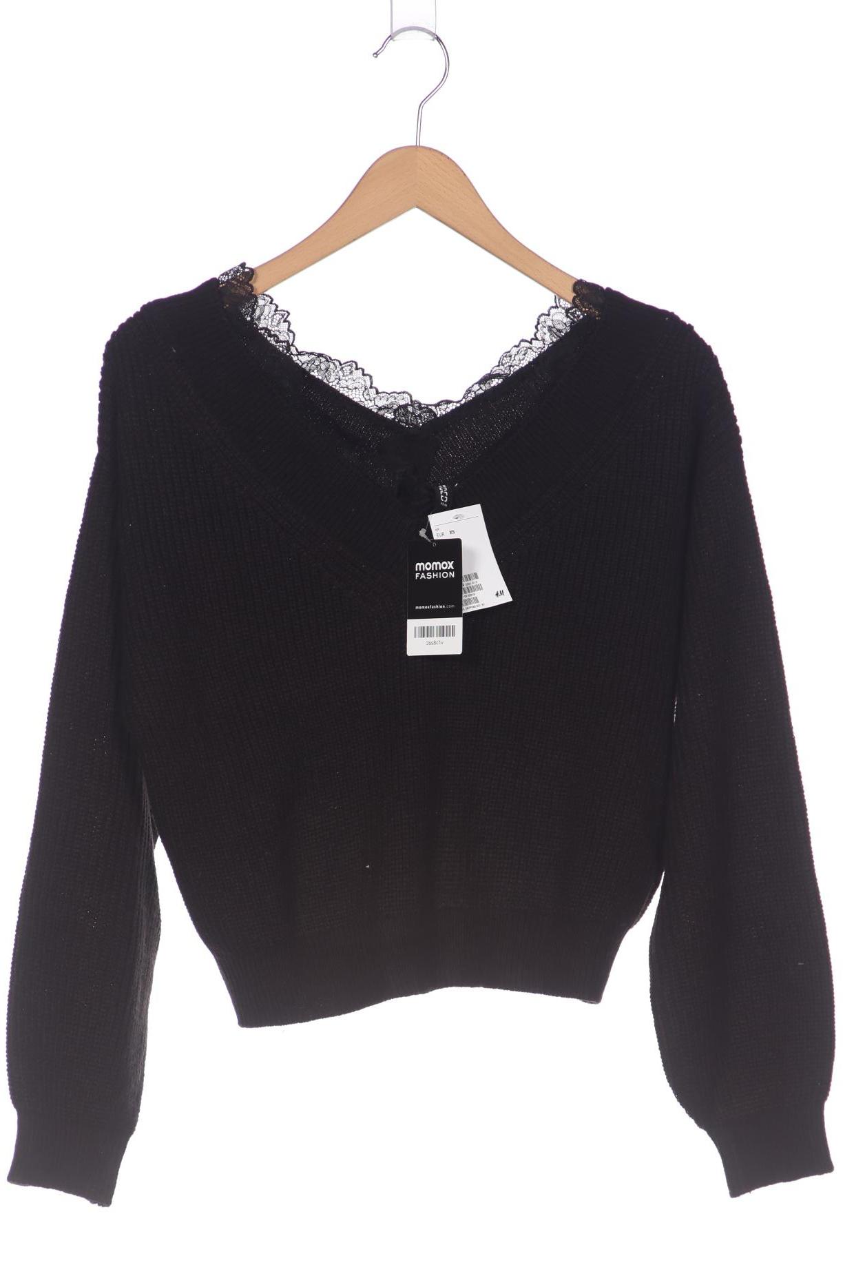

H&M Damen Pullover, schwarz, Gr. 34