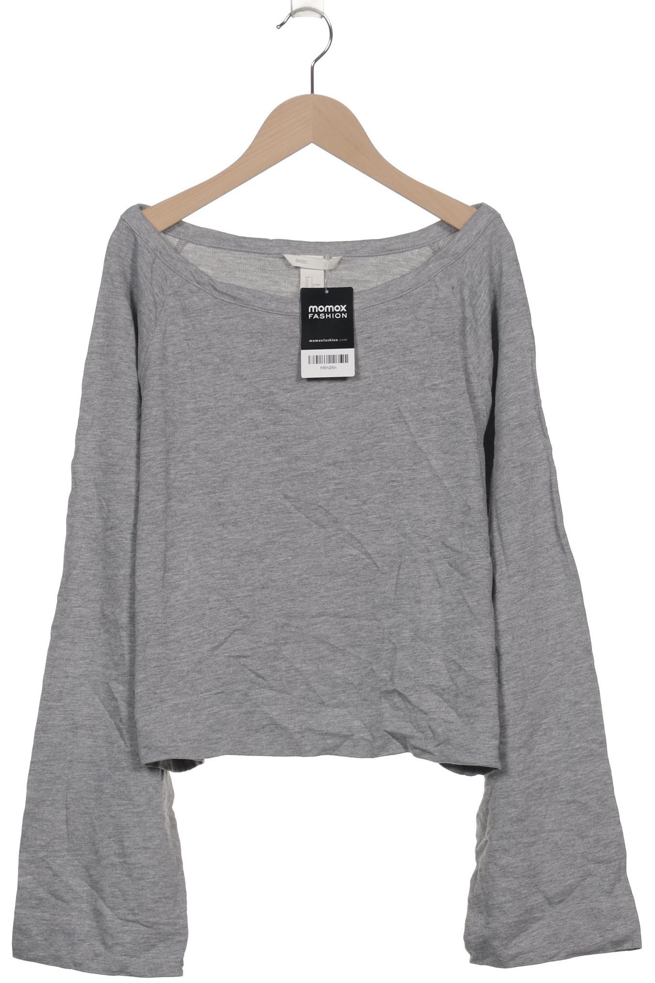 

H&M Damen Langarmshirt, grau, Gr. 36