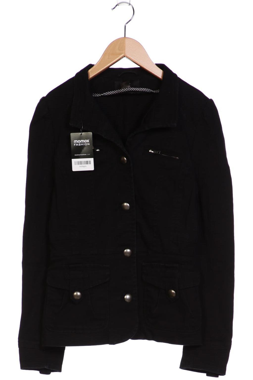 

H&M Damen Jacke, schwarz, Gr. 38