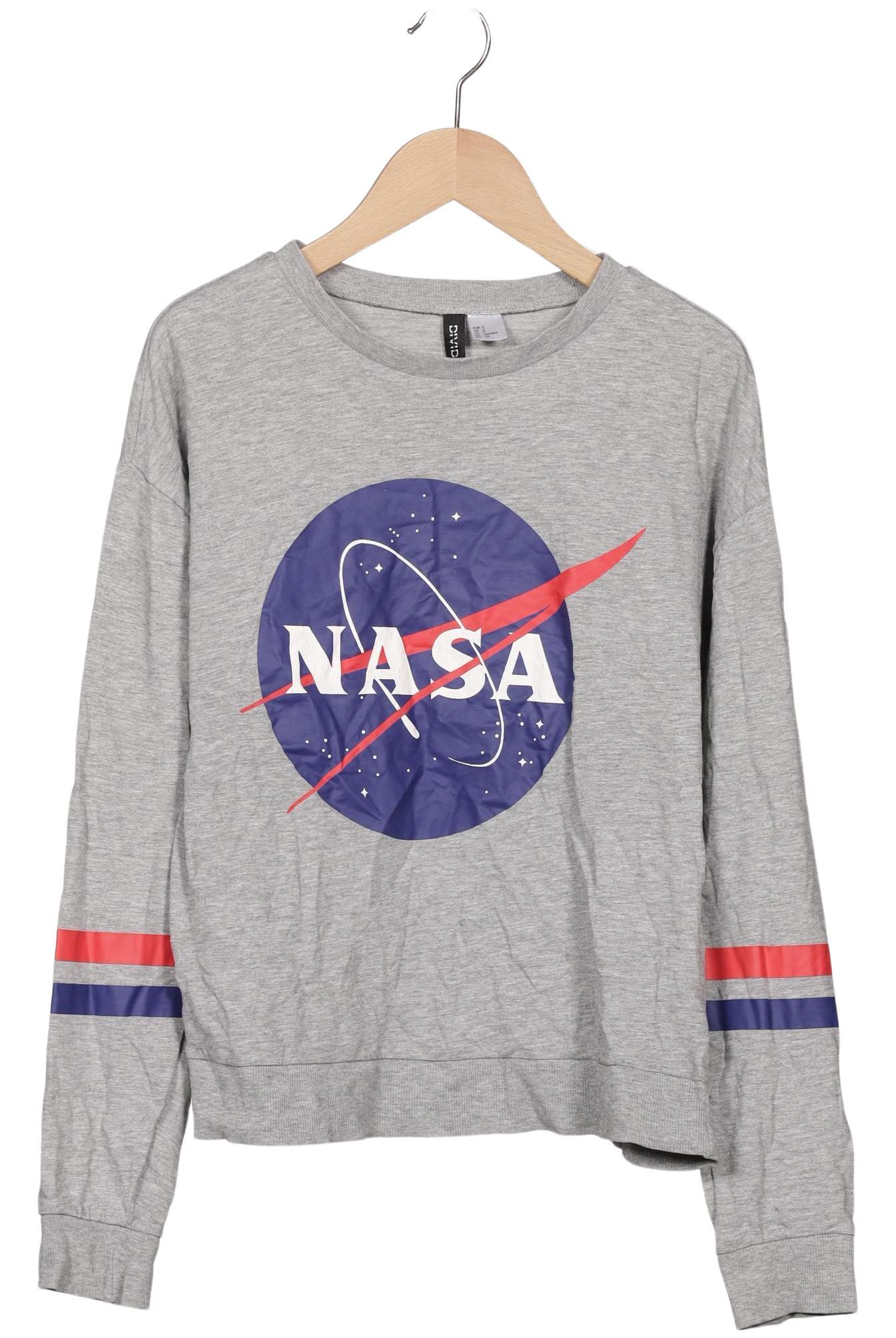 

H&M Damen Langarmshirt, grau, Gr. 36