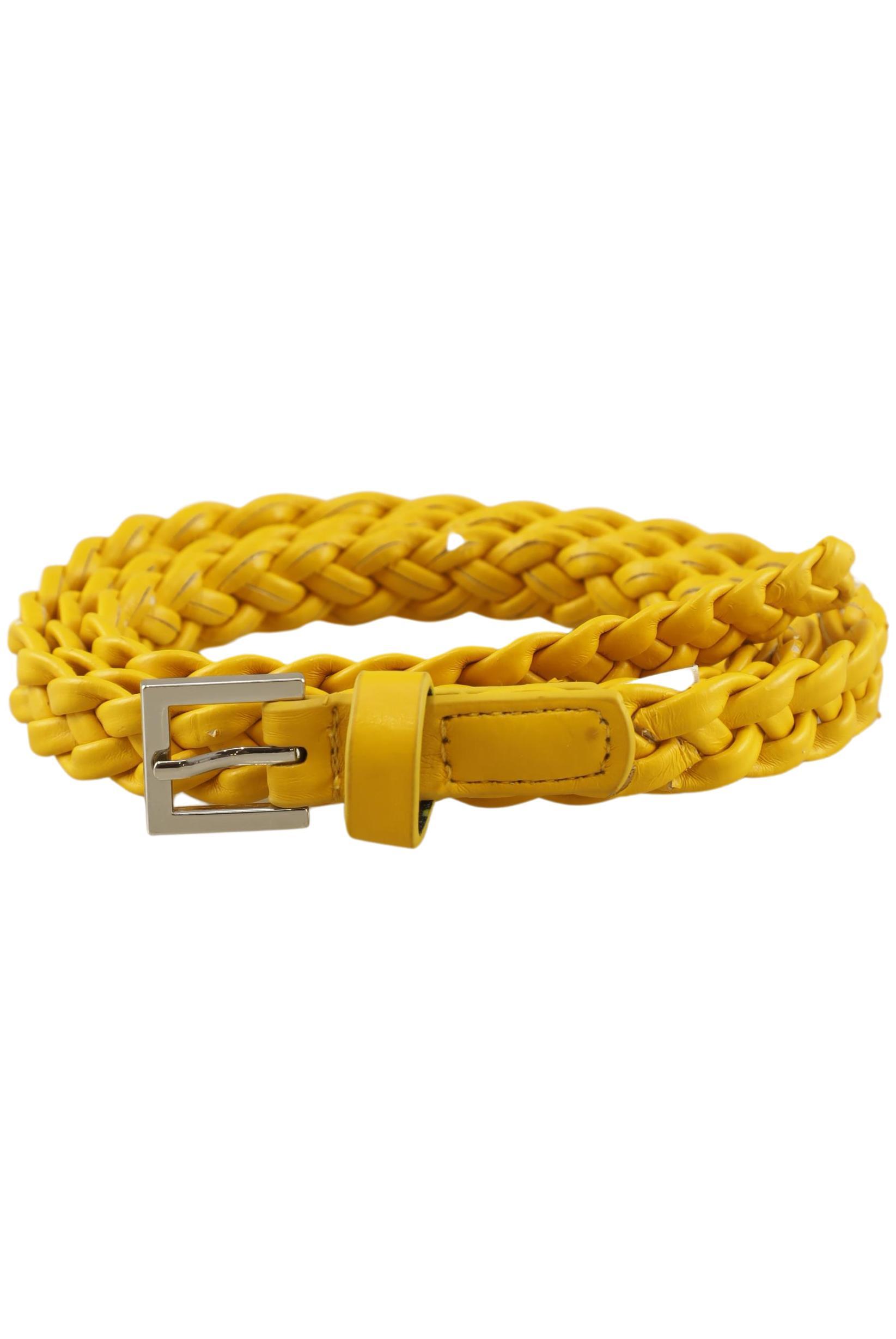 

H&M Damen Gürtel, gelb, Gr. 80