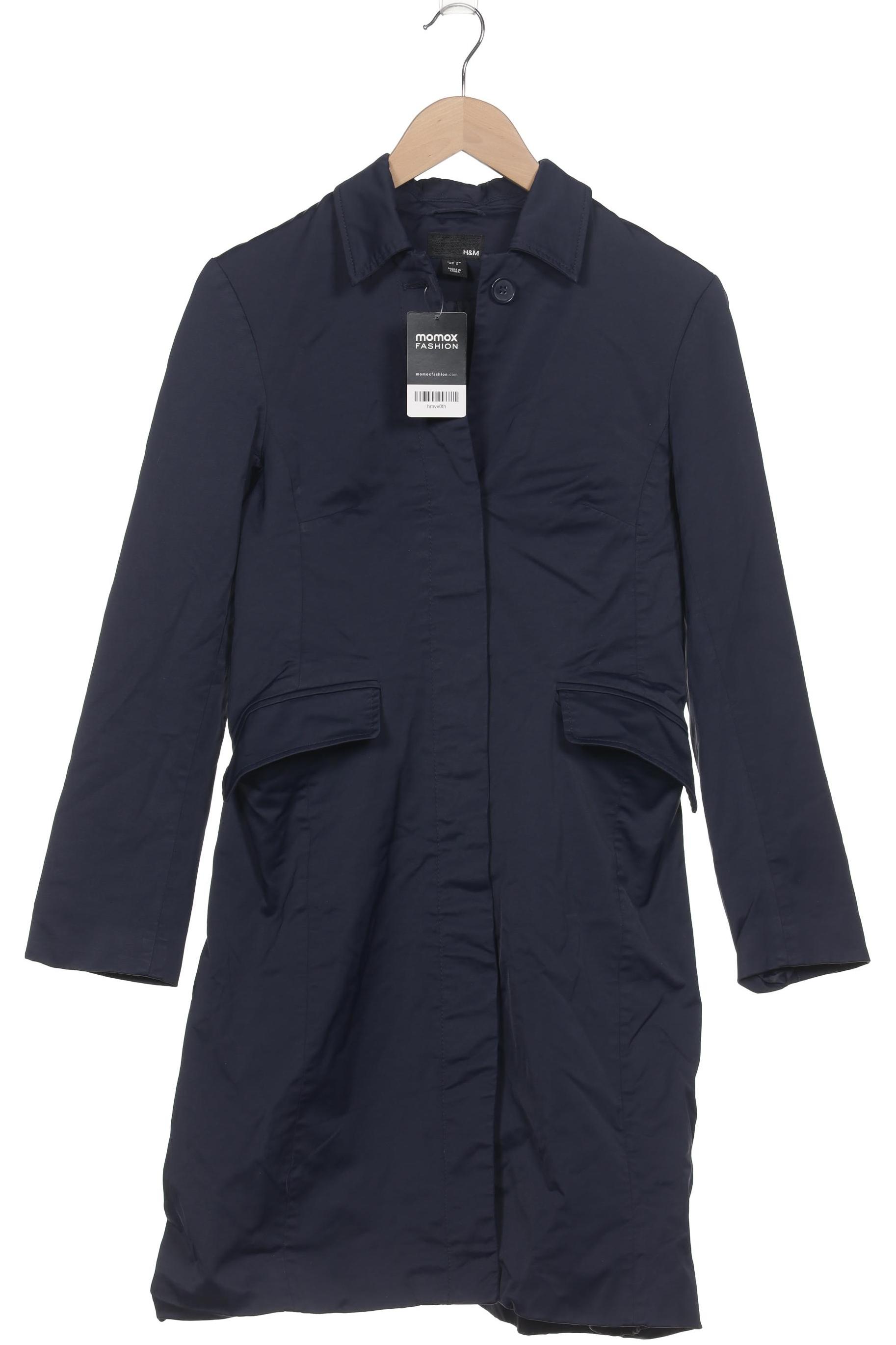 

H&M Damen Mantel, marineblau, Gr. 36