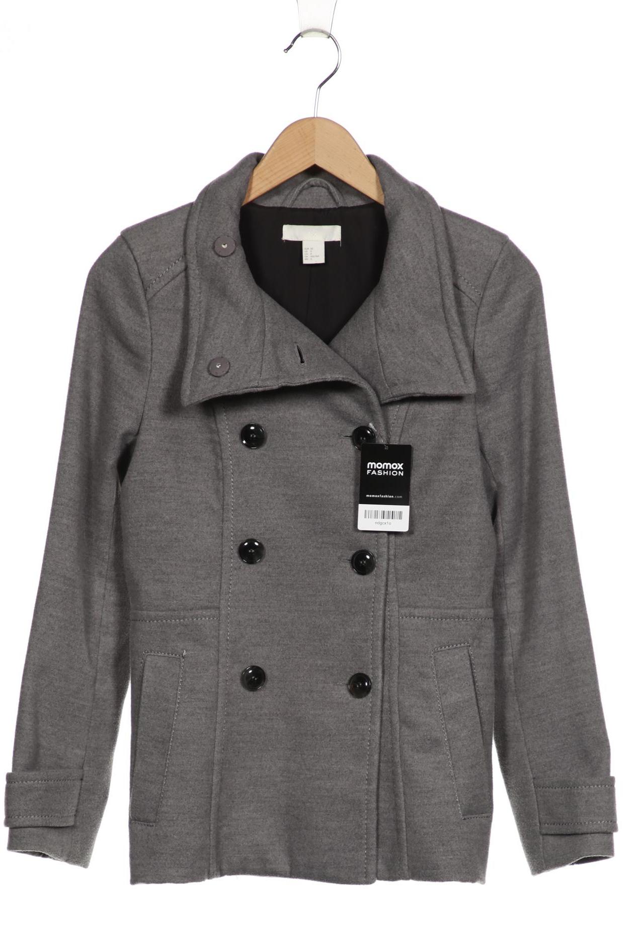 

H&M Damen Mantel, grau, Gr. 32