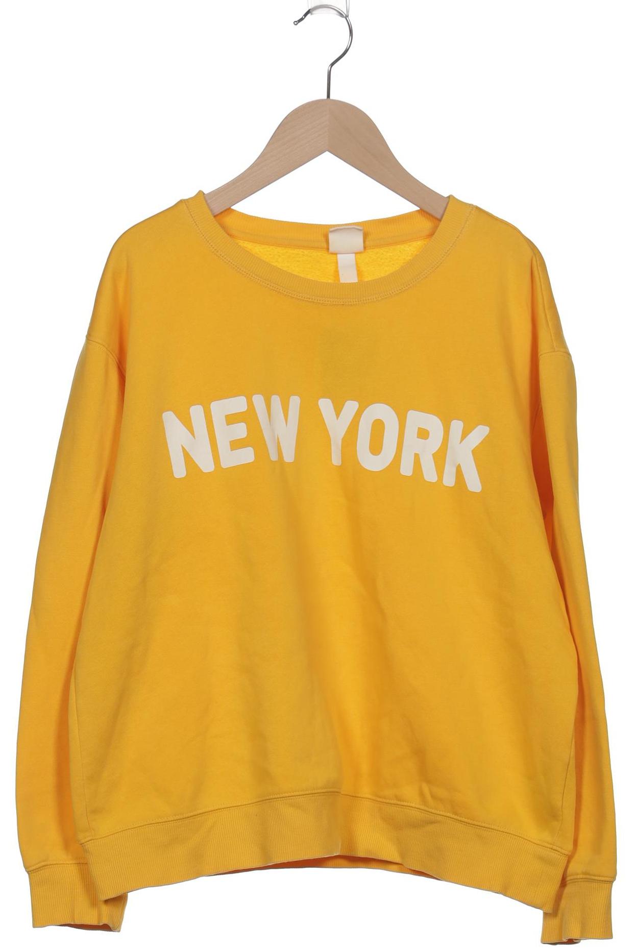 

H&M Damen Sweatshirt, gelb, Gr. 38
