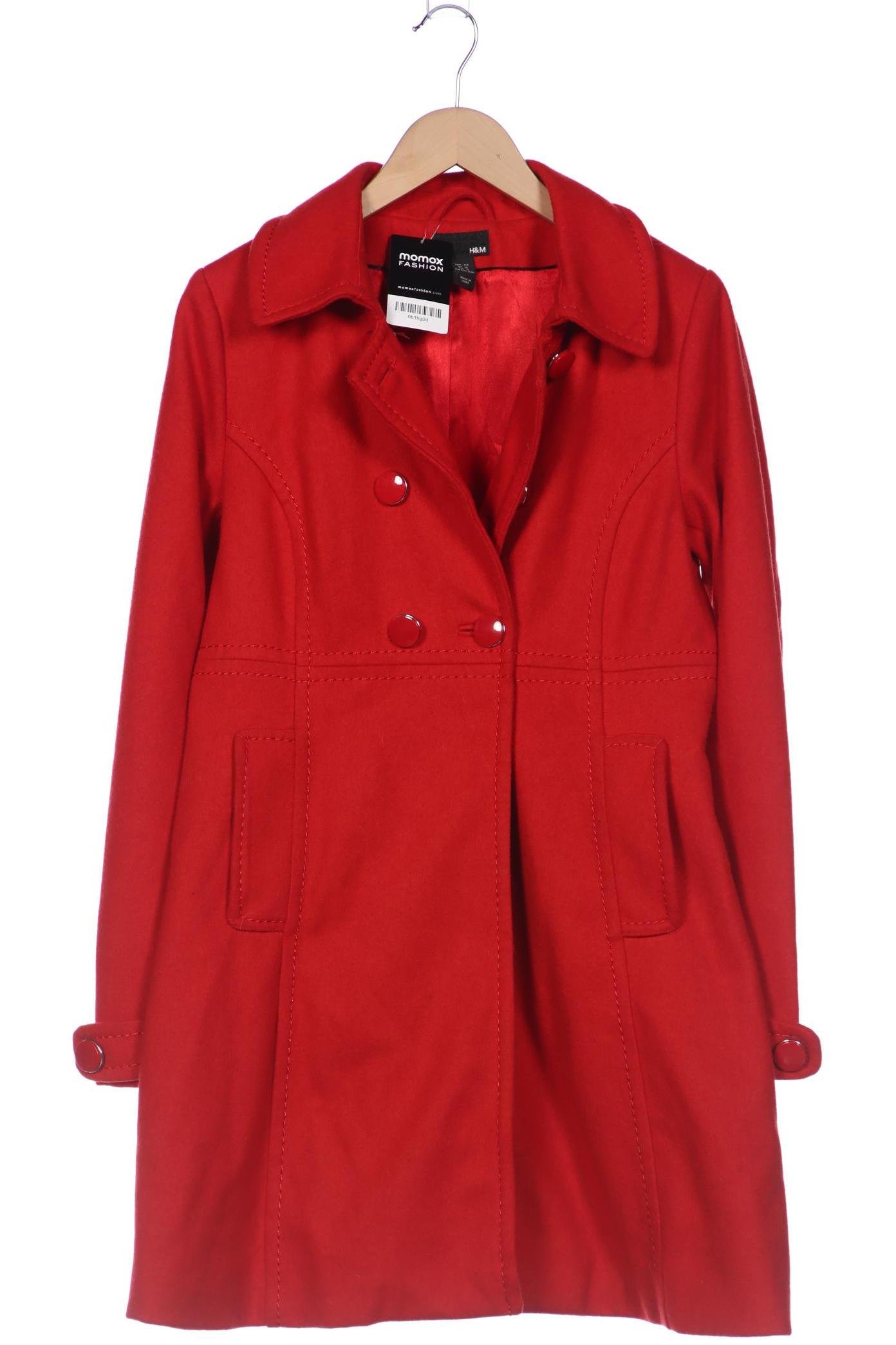 

H&M Damen Mantel, rot, Gr. 40