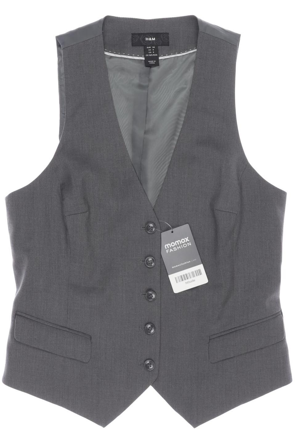 

H&M Damen Weste, grau, Gr. 36