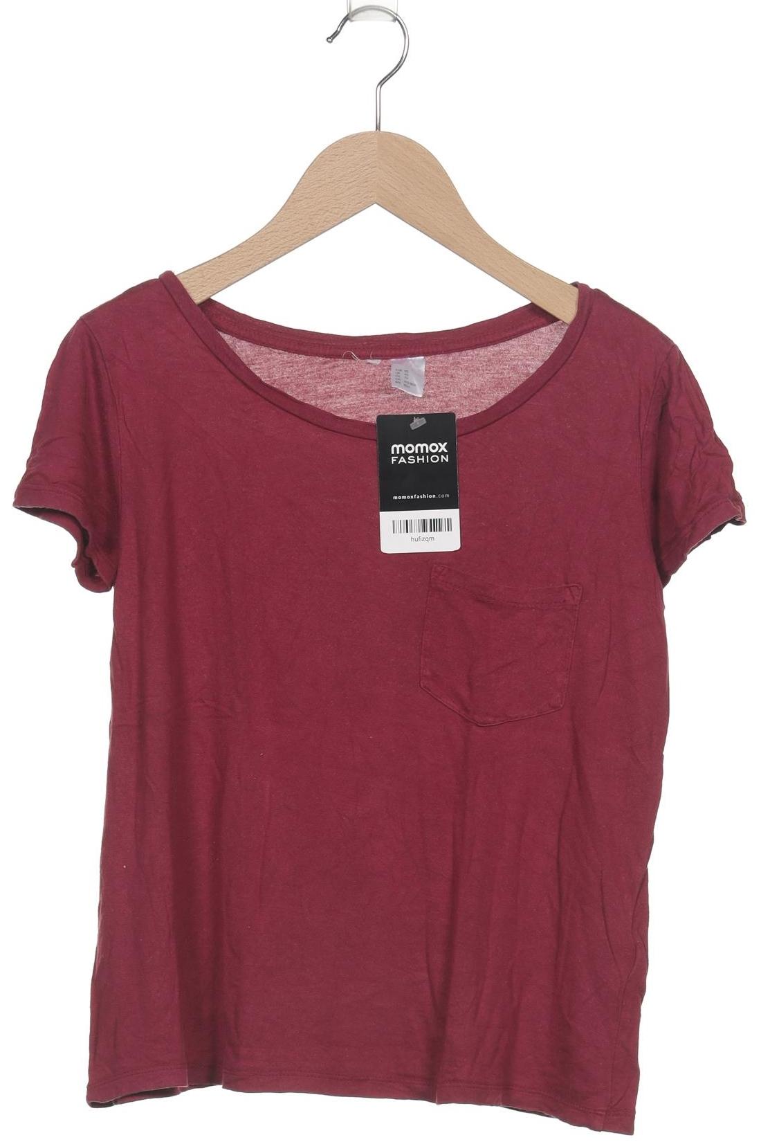 

H&M Damen T-Shirt, bordeaux, Gr. 34