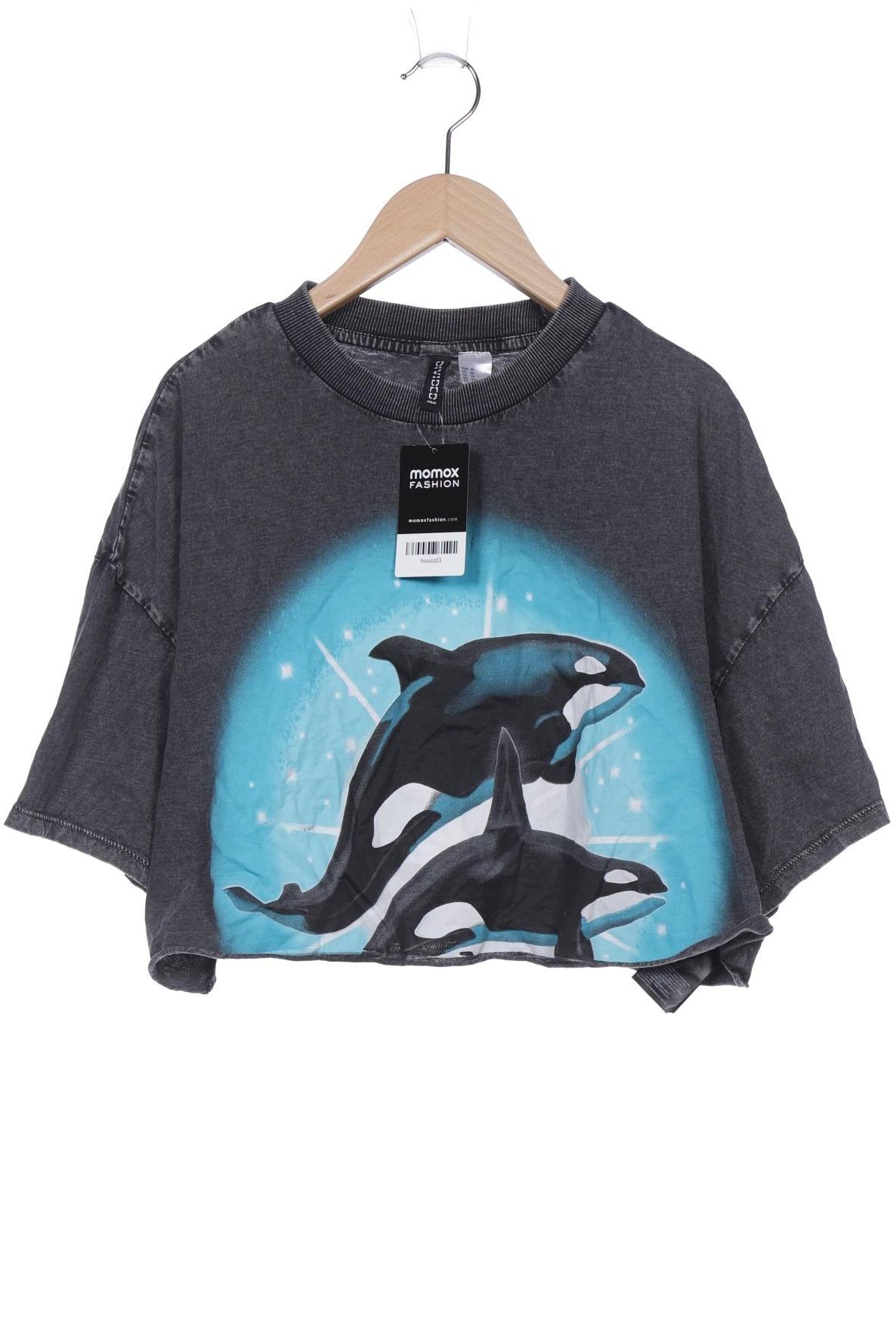 

H&M Damen T-Shirt, grau, Gr. 34