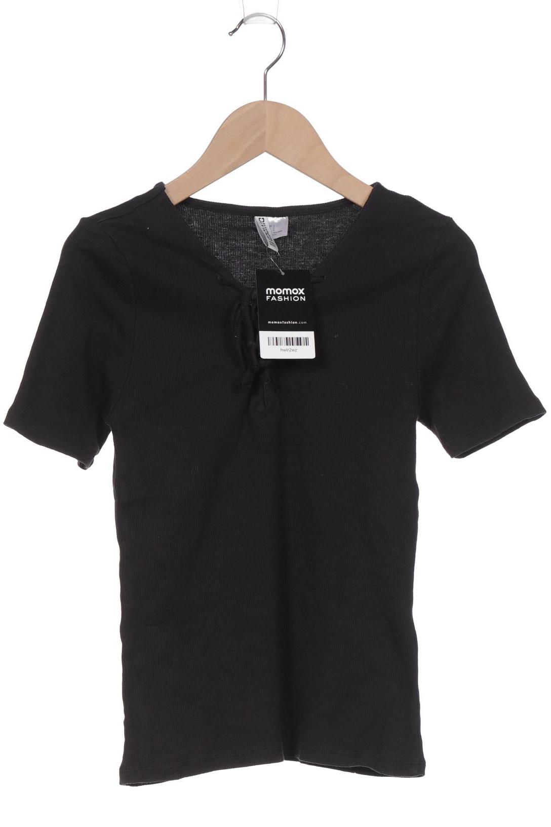 

H&M Damen T-Shirt, schwarz