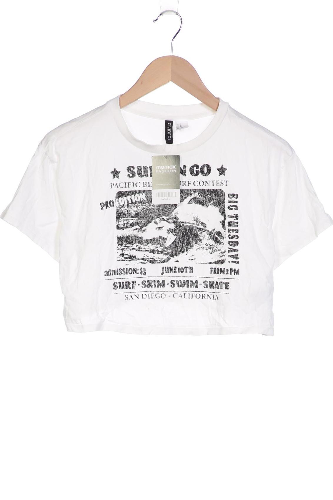 

H&M Damen T-Shirt, weiß, Gr. 38