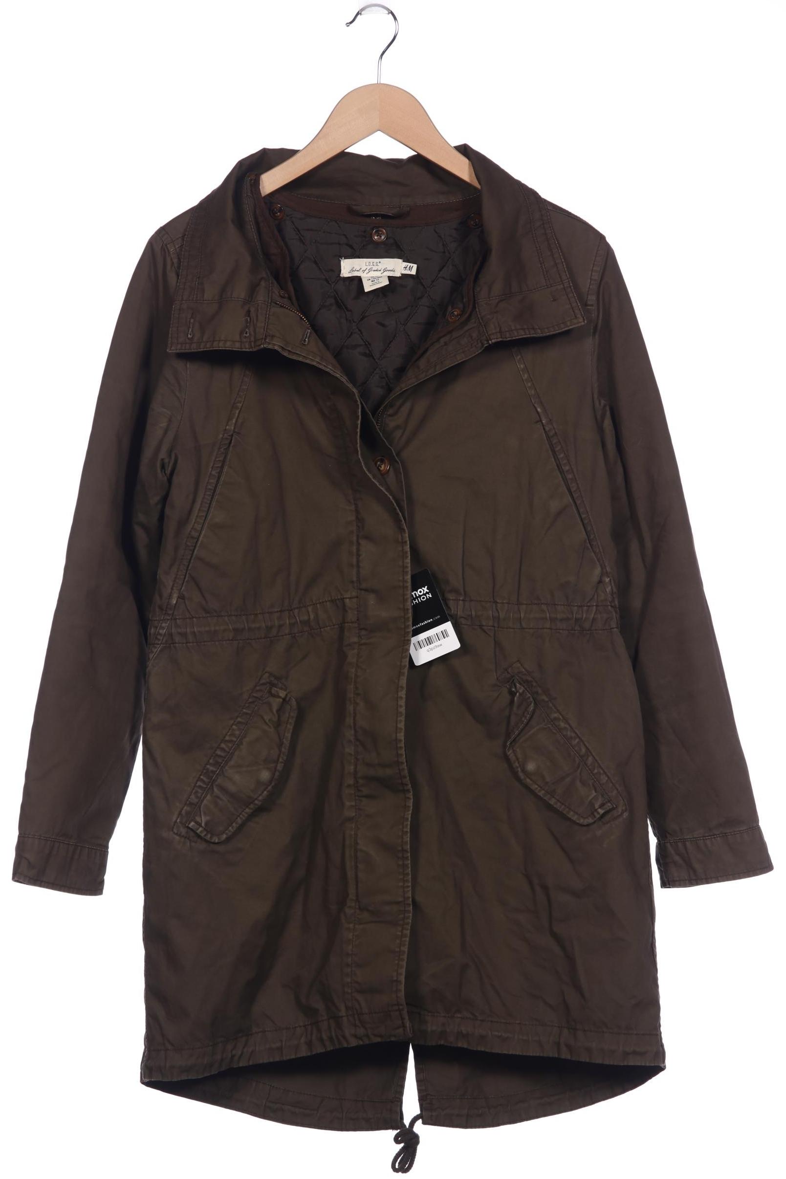 

H&M Damen Mantel, grün, Gr. 42